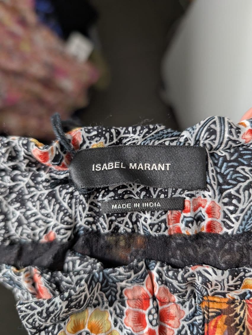 Isabel Marant Floral Silk Paperbag Waist Pants - Size 38 — photo 4 of 8