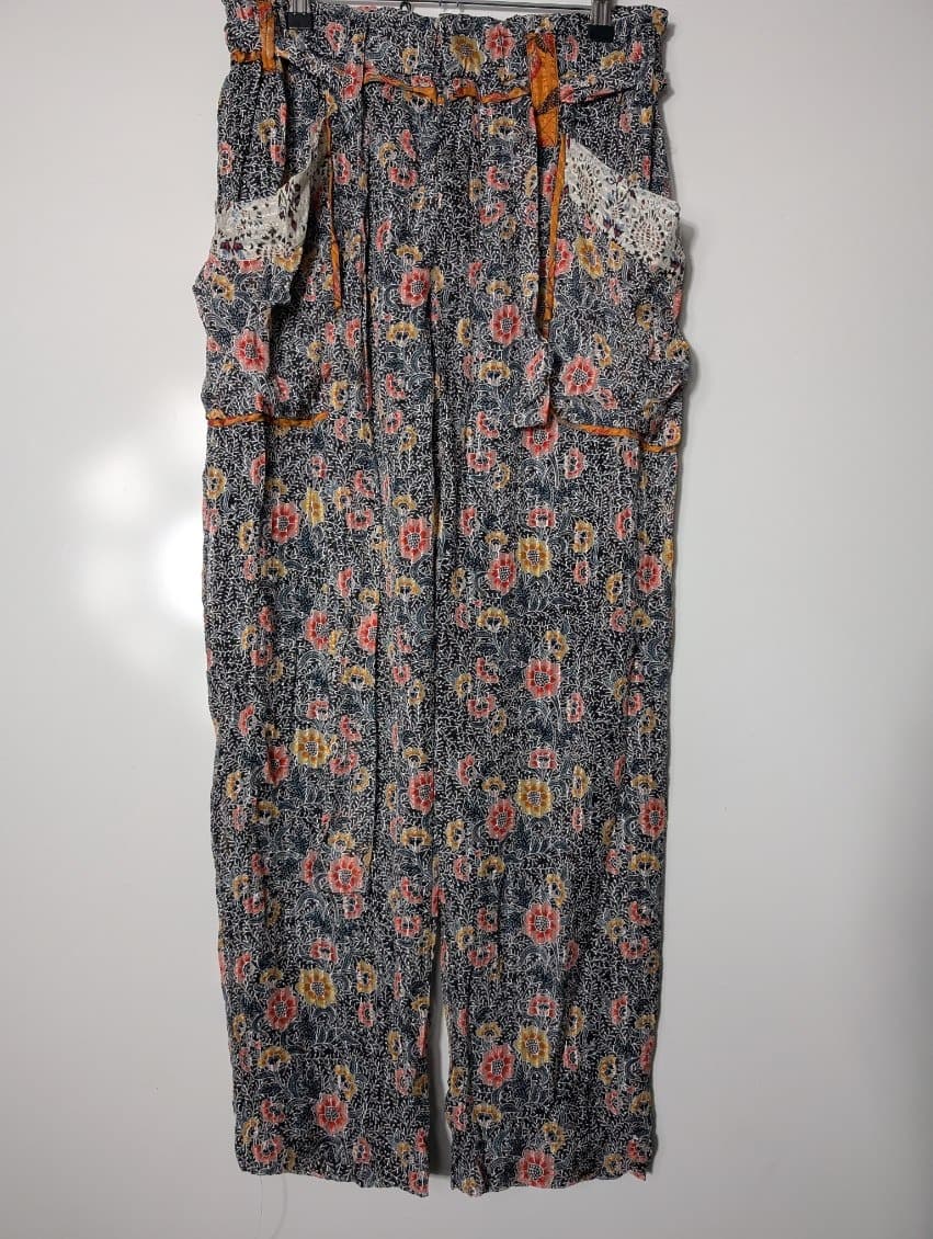 Isabel Marant Floral Silk Paperbag Waist Pants - Size 38 — photo 6 of 8