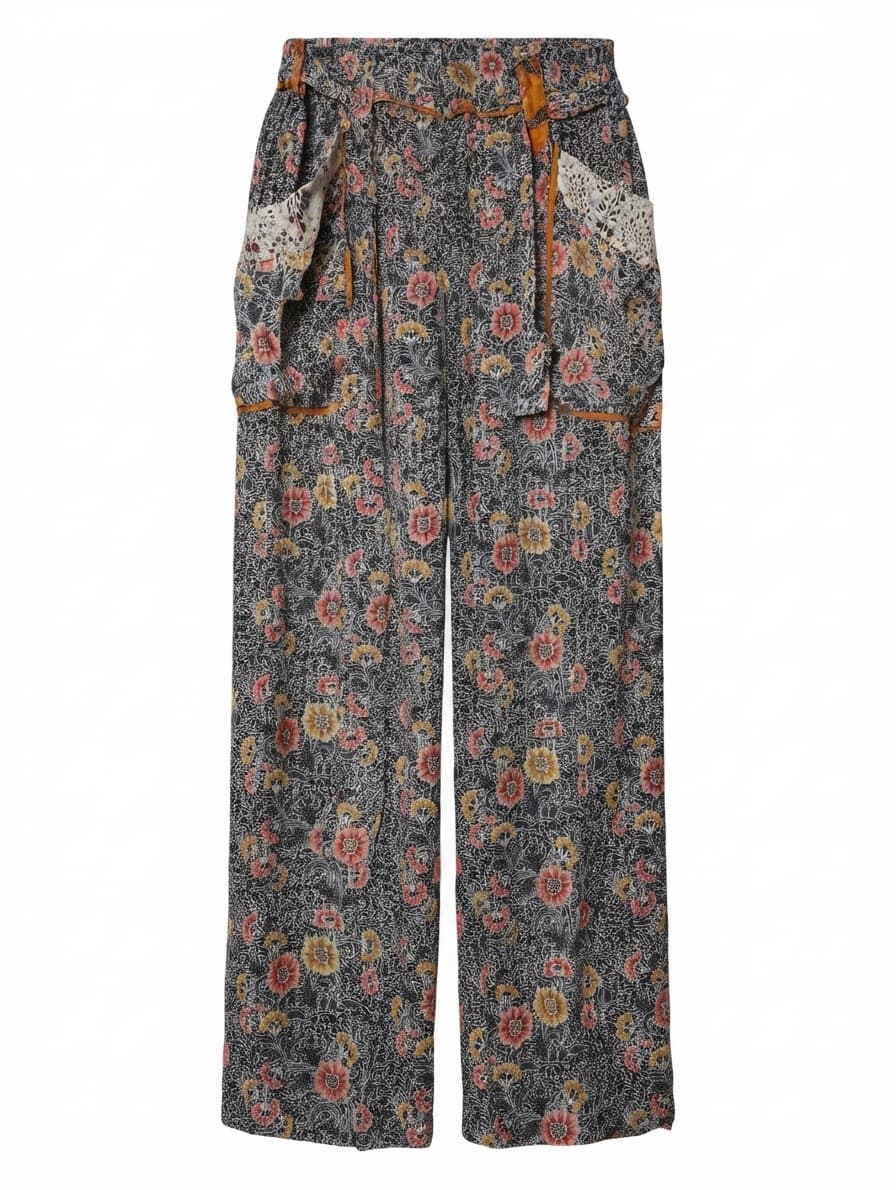 Isabel Marant Floral Silk Wide Leg Pants Women's Size 38 — photo 1 of 8