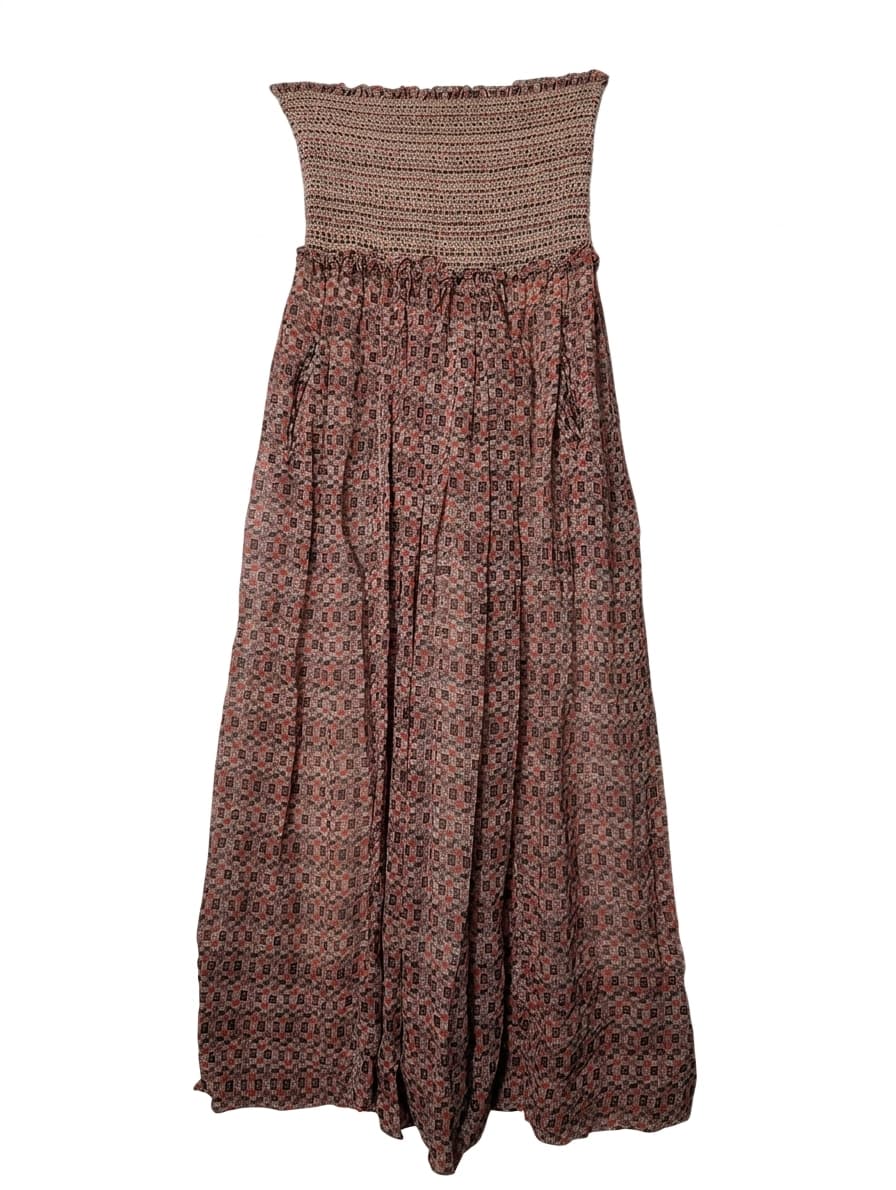 Isabel Marant Silk Maxi Dress - Smocked Tube Top - Size 34 — photo 1 of 8