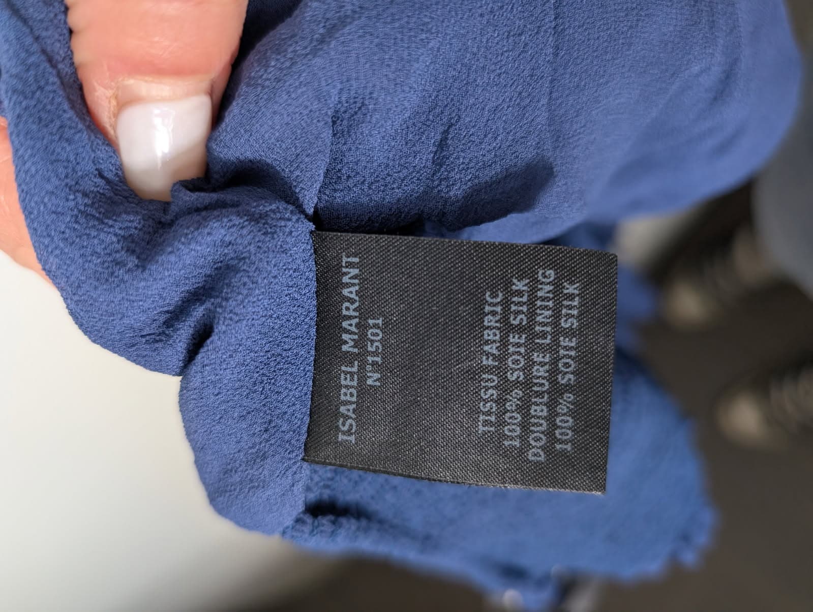 Isabel Marant Silk Maxi Skirt - Navy Blue Smocked Waist — photo 4 of 7