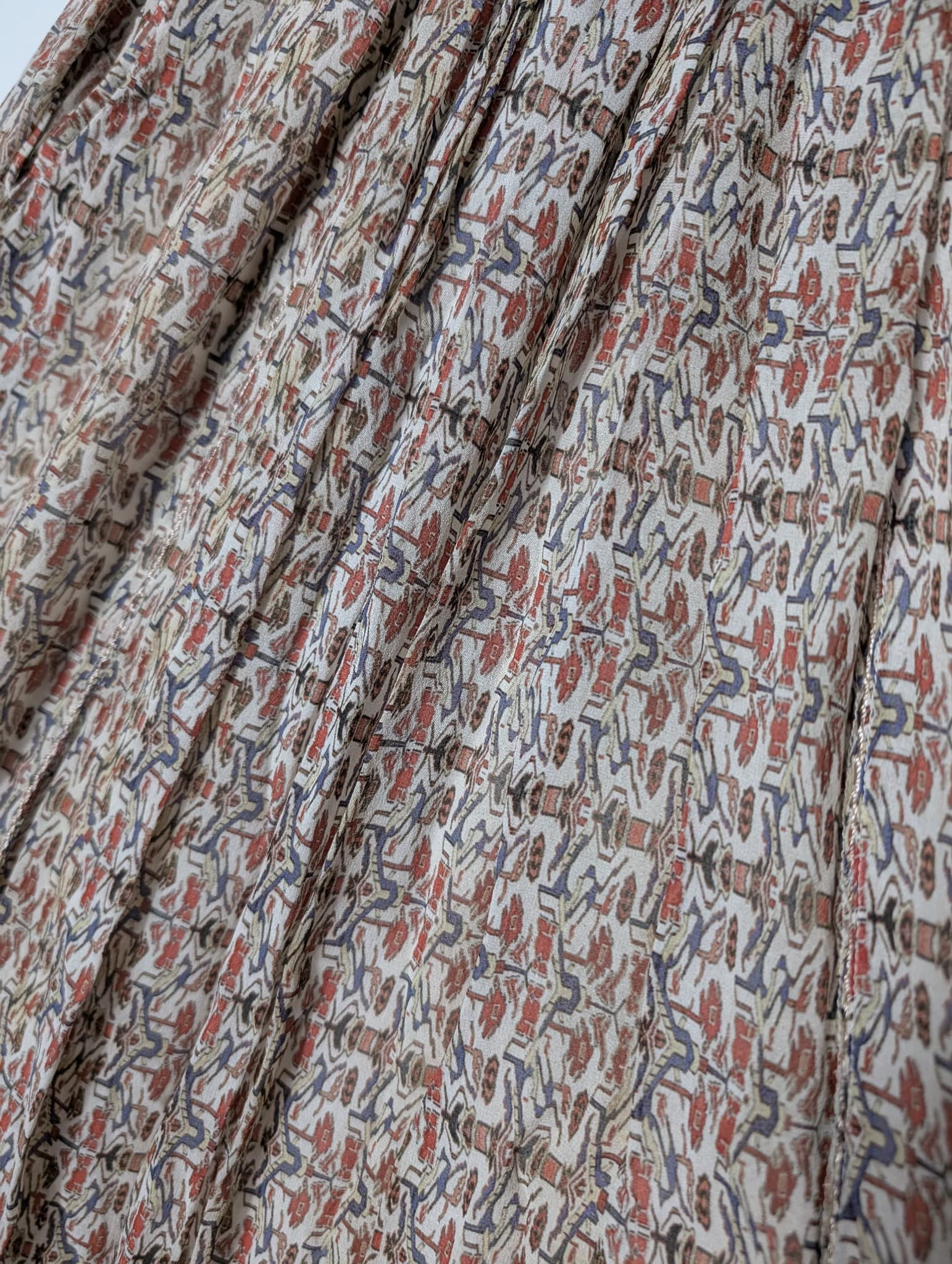Isabel Marant Silk Smocked Maxi Skirt Multicolour Size 36 — photo 2 of 8