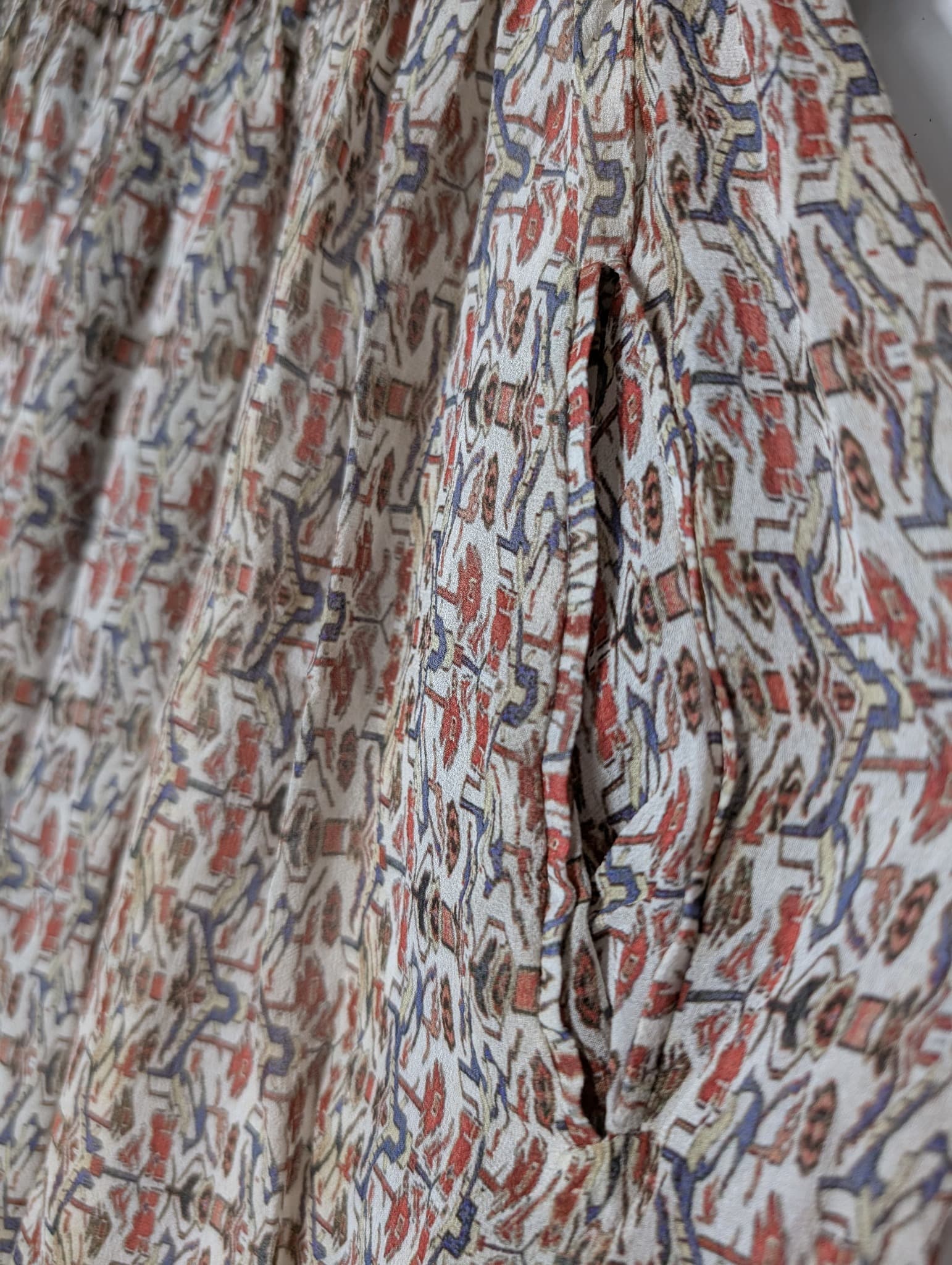 Isabel Marant Silk Smocked Maxi Skirt Multicolour Size 36 — photo 4 of 8