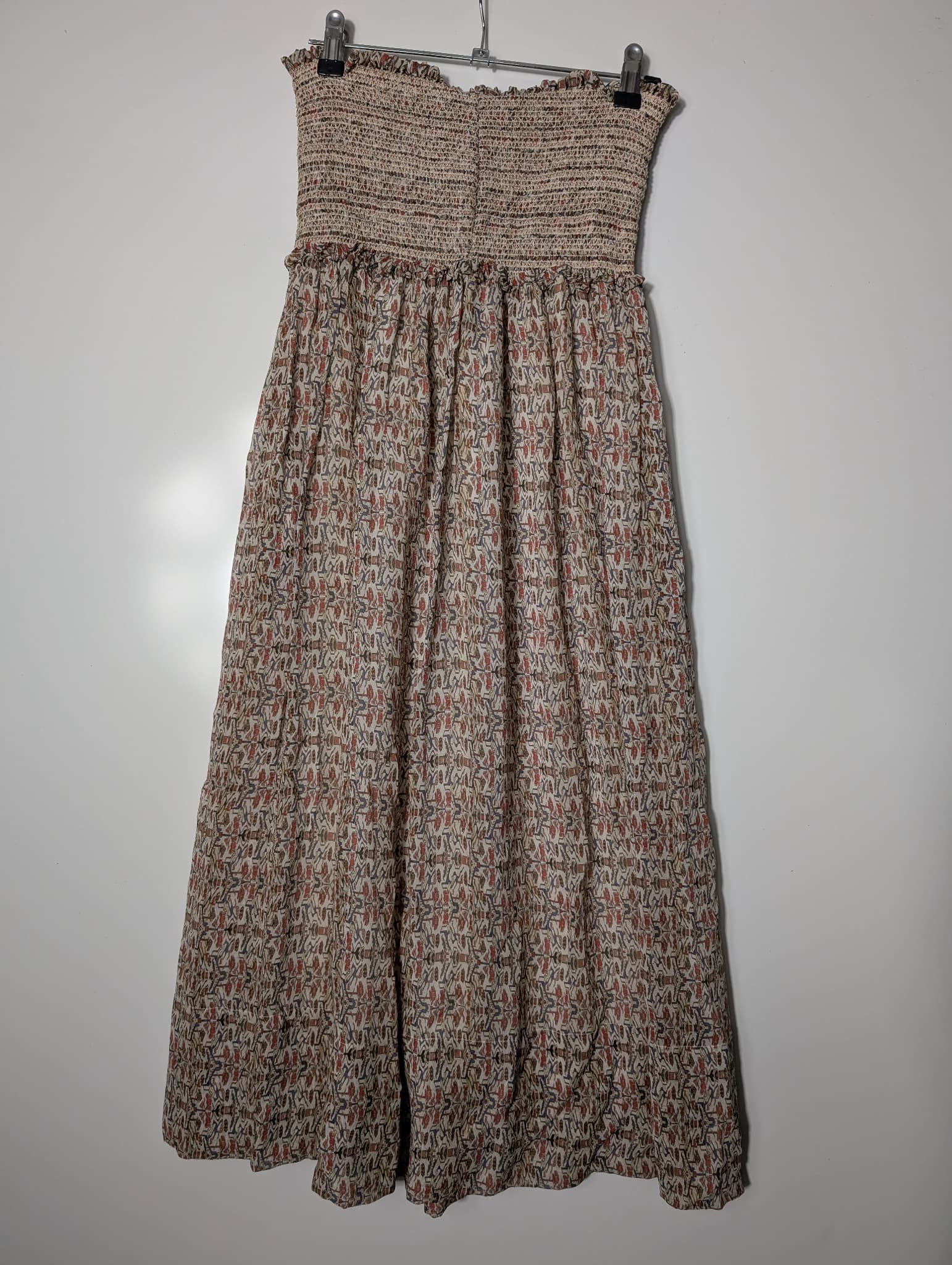 Isabel Marant Silk Smocked Maxi Skirt Multicolour Size 36 — photo 5 of 8