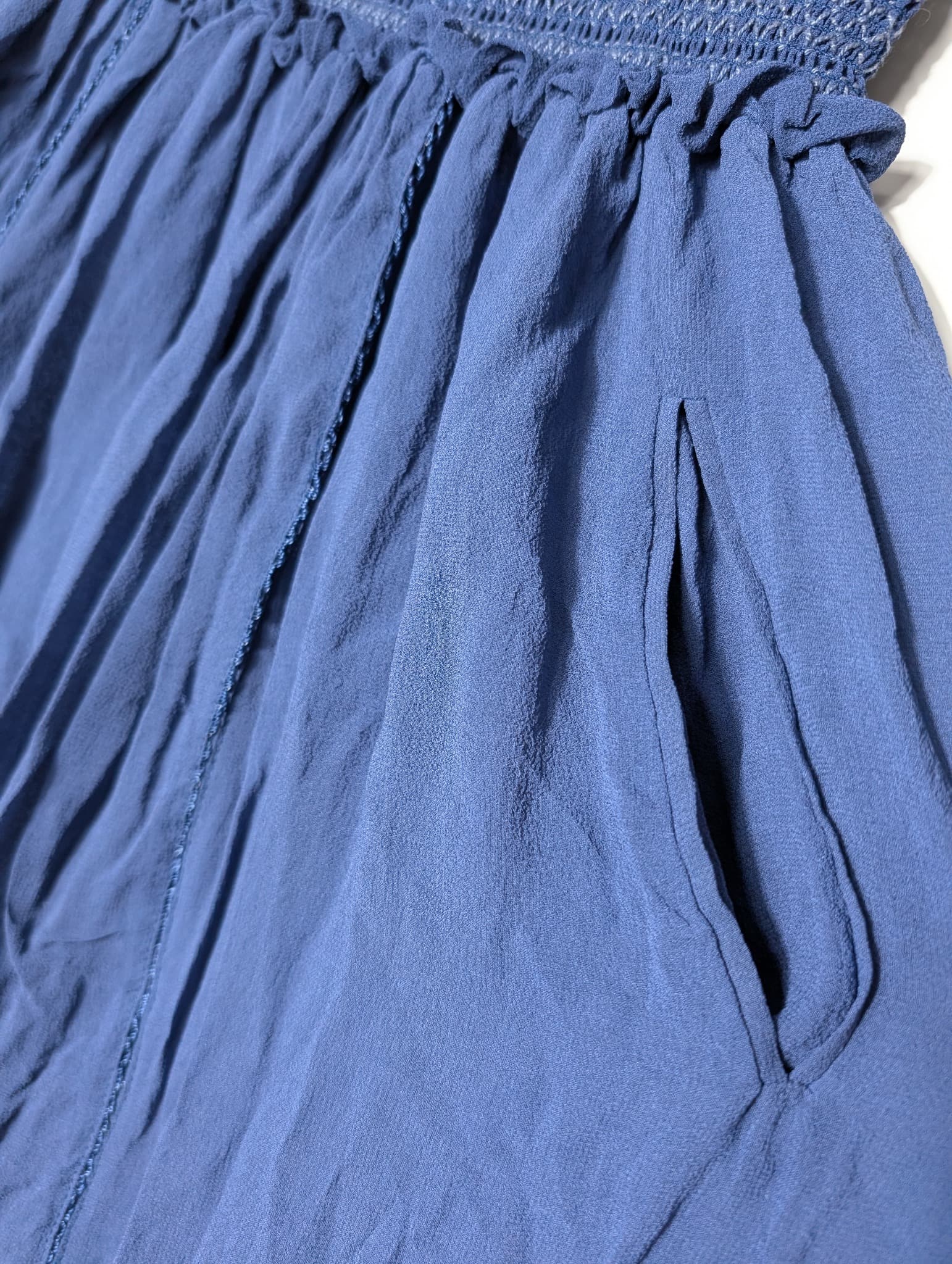 Isabel Marant Silk Smocked Tube Top Maxi Dress Blue Size 36 — photo 2 of 7