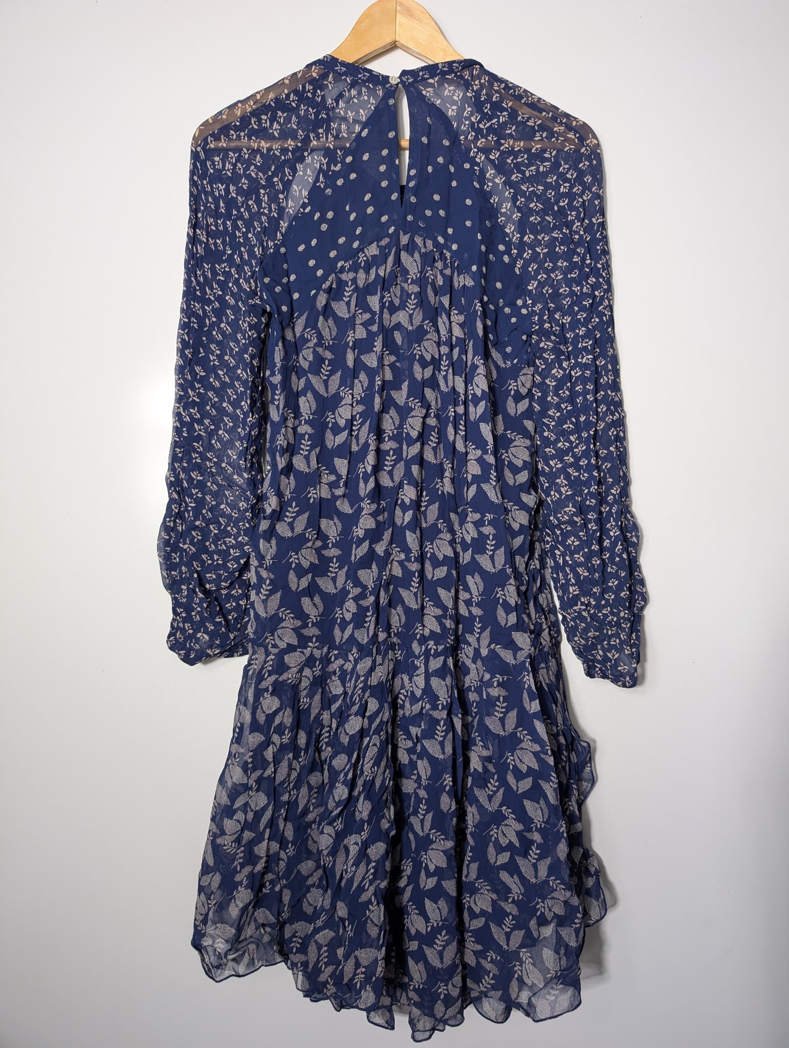 Isabel Marant Étoile Floral Viscose Mini Dress Blue Size 38 — photo 4 of 8