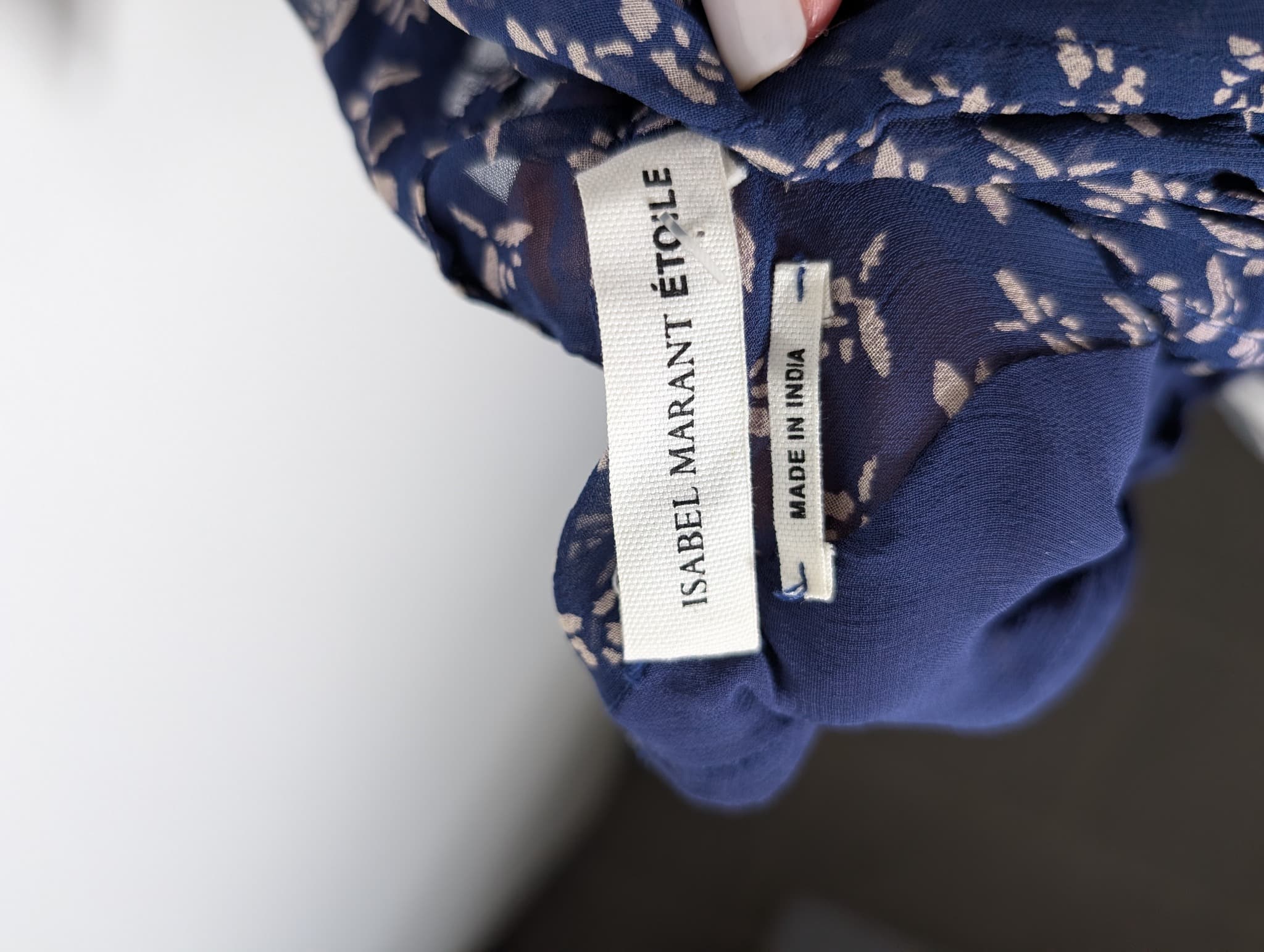 Isabel Marant Étoile Floral Viscose Mini Dress Blue Size 38 — photo 6 of 8