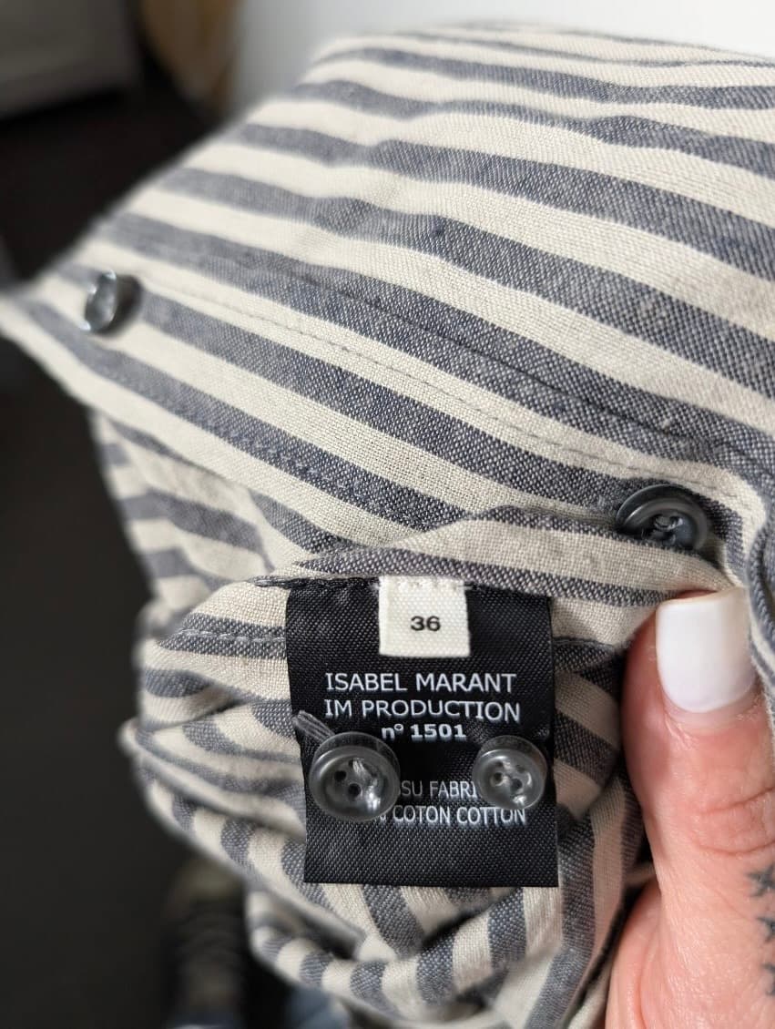 Isabel Marant Étoile Striped Button-Down Shirt - Size 36 — photo 7 of 9
