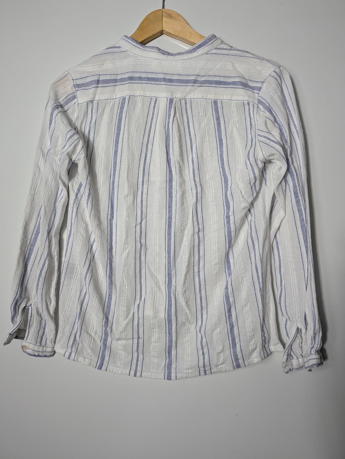Isabel Marant Étoile Striped Cotton Blouse - White & Blue Size 40 — photo 4 of 6