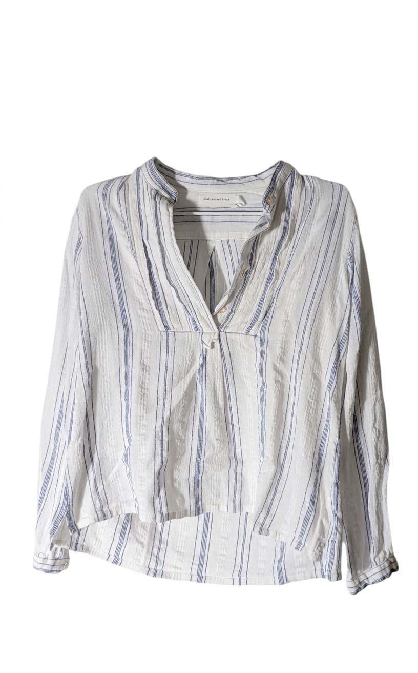 Isabel Marant Étoile Striped Cotton Blouse - Women's Size 40 — photo 1 of 8