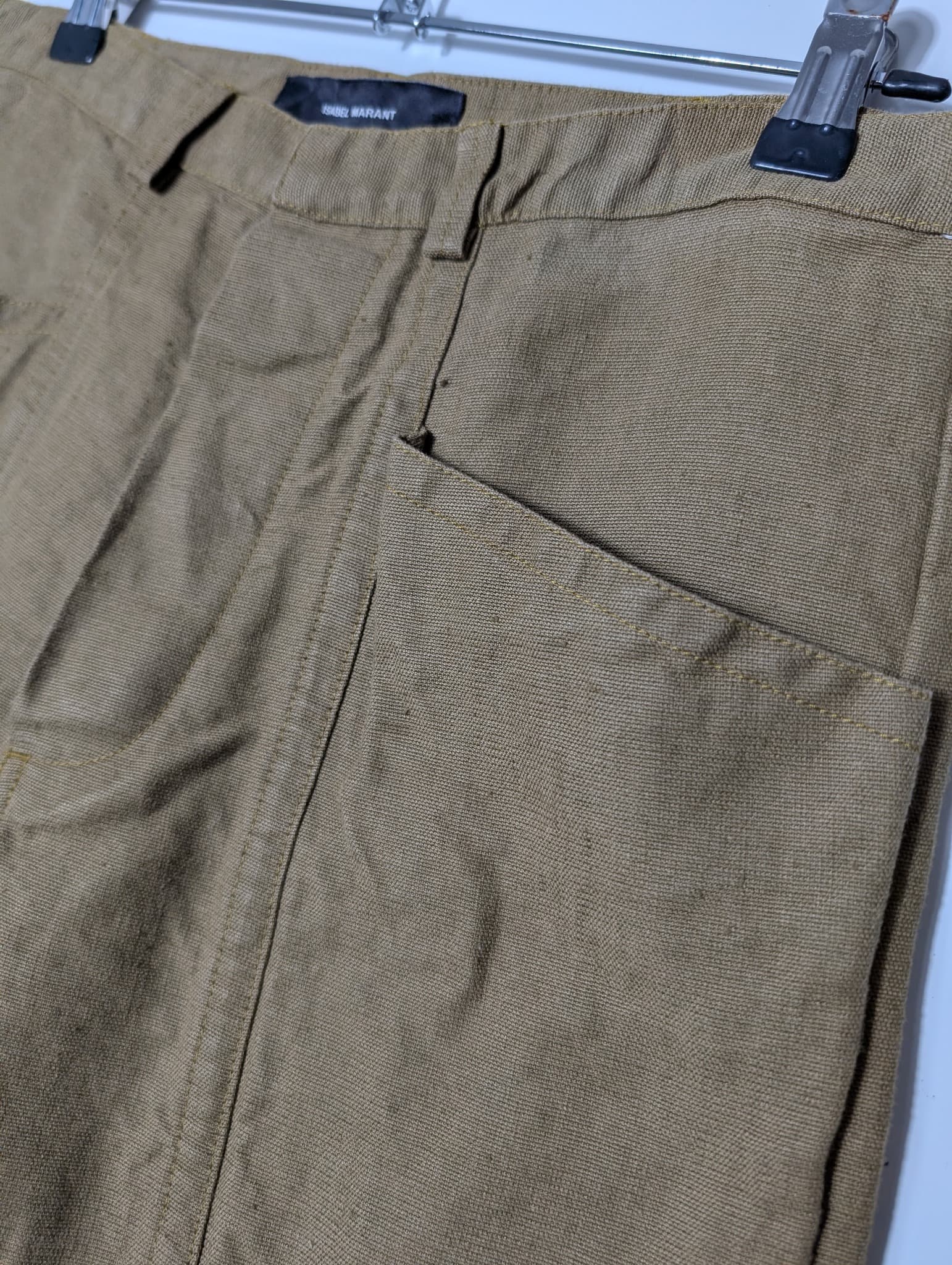Isabel Marant Utah Linen Blend Trousers Bronze Size 36 — photo 2 of 9