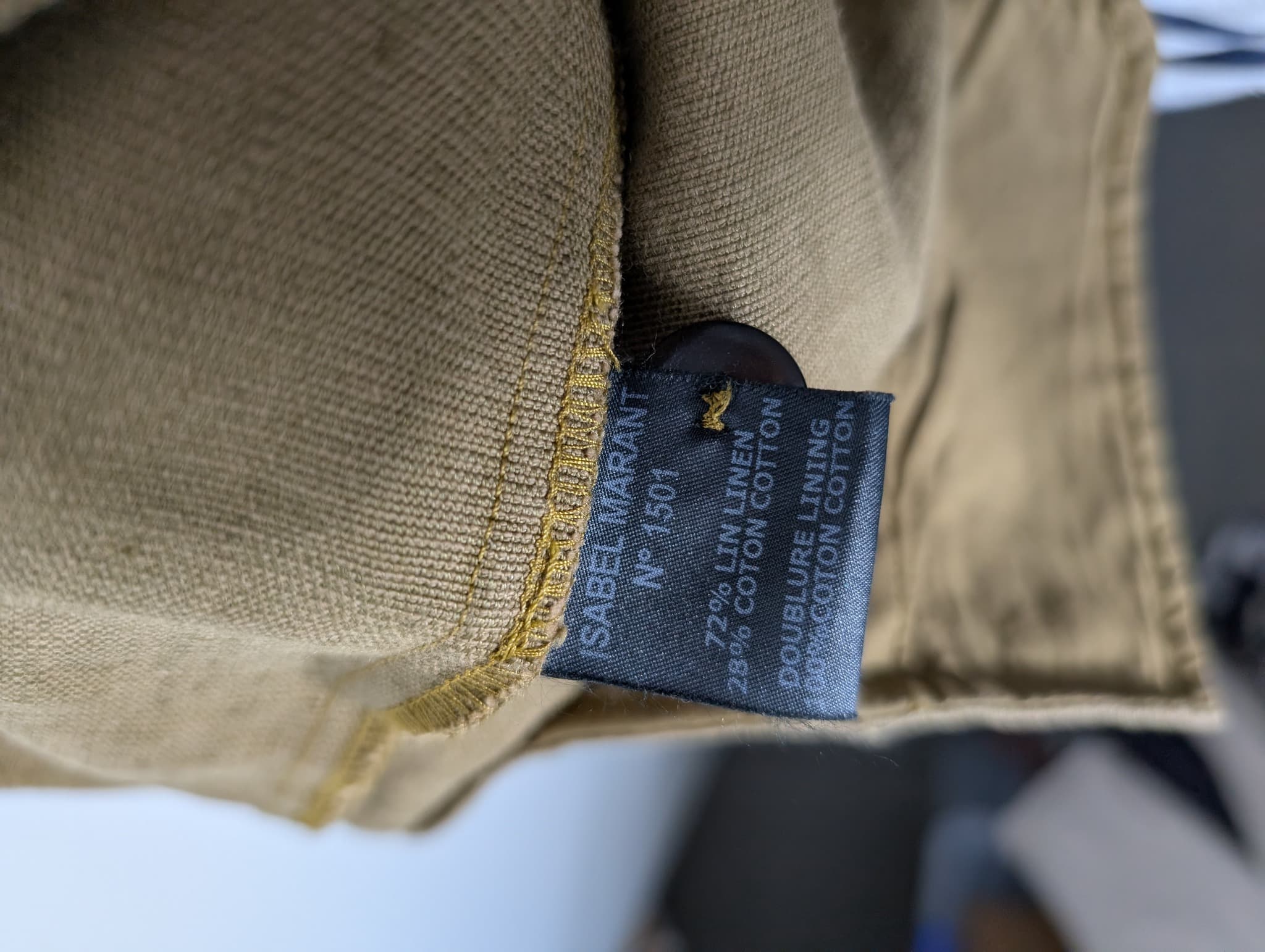 Isabel Marant Utah Linen Blend Trousers Bronze Size 36 — photo 8 of 9