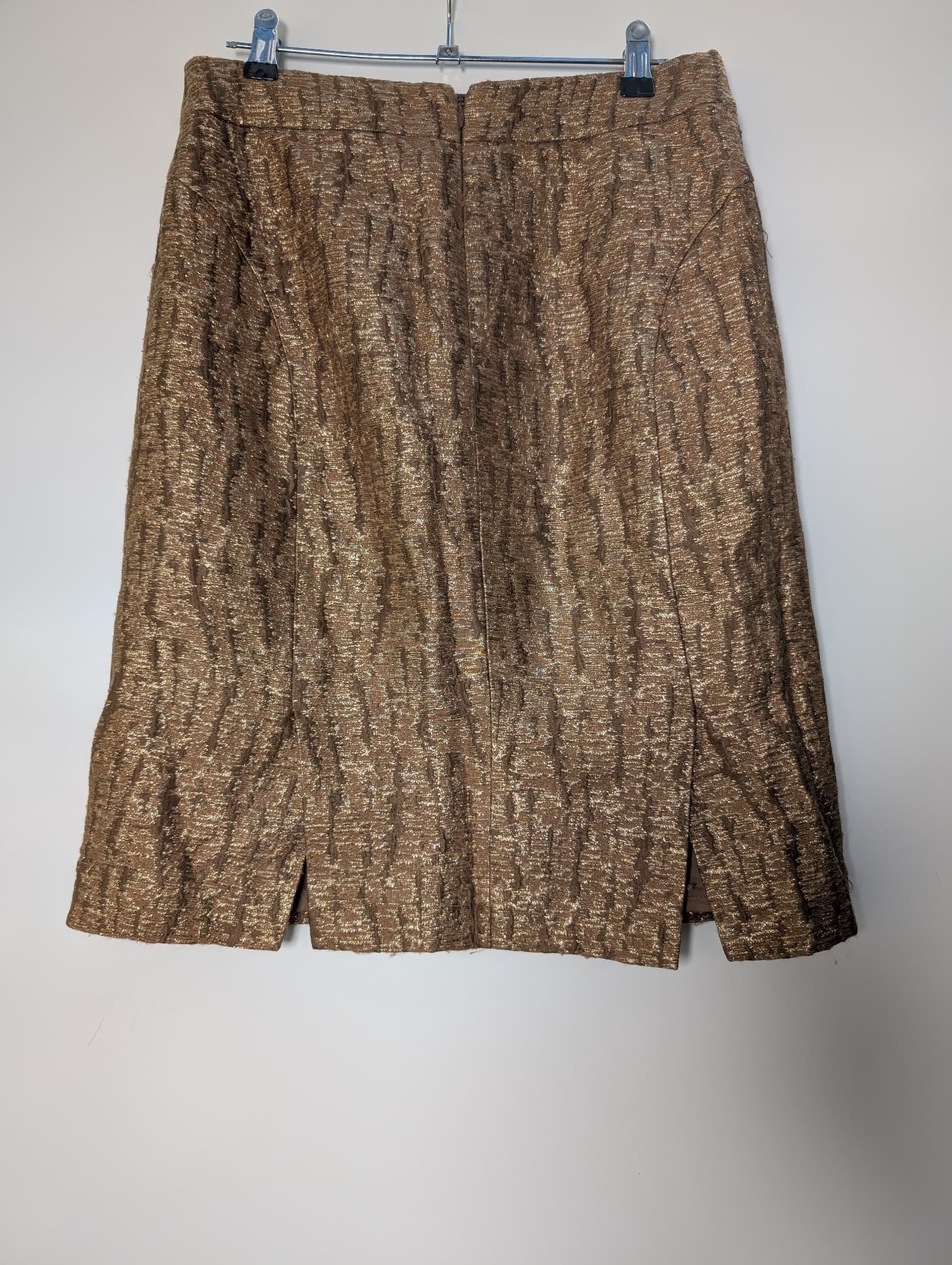 J.Crew Metallic Gold Textured A-Line Skirt Women's Size 6 — photo 5 of 8