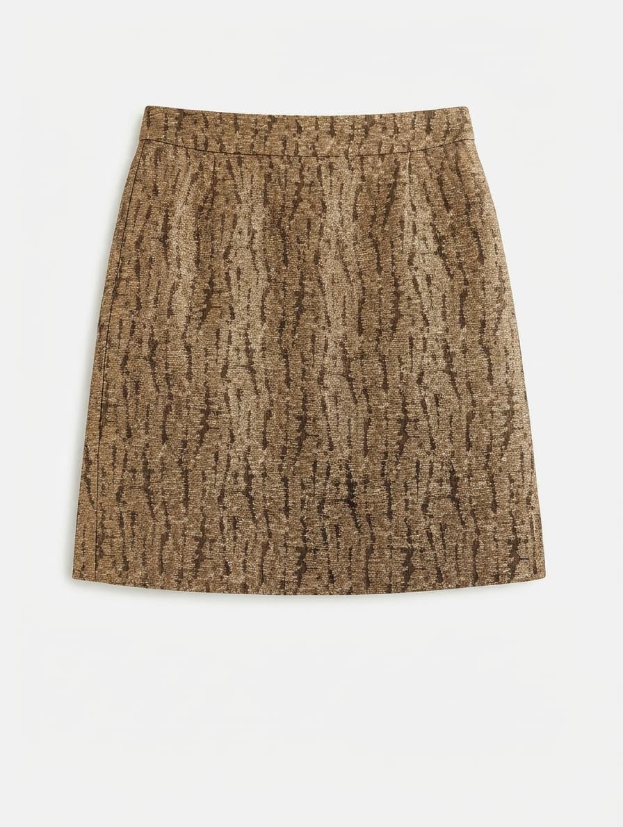 J.Crew Metallic Gold Textured A-Line Skirt Women's Size 6 — photo 1 of 8