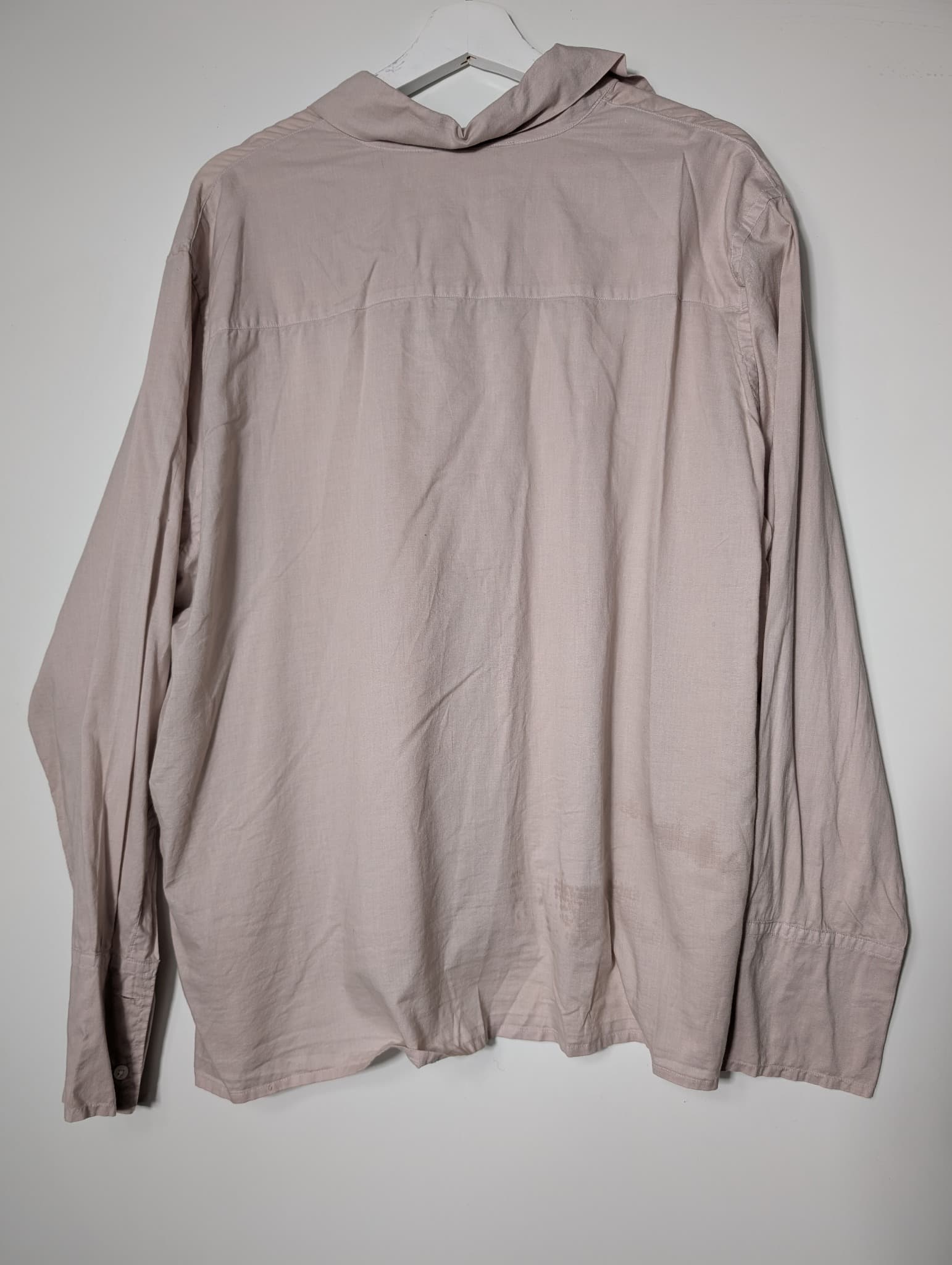 Jac+Jack Linen Button-Down Shirt Light Brown Size L — photo 5 of 6