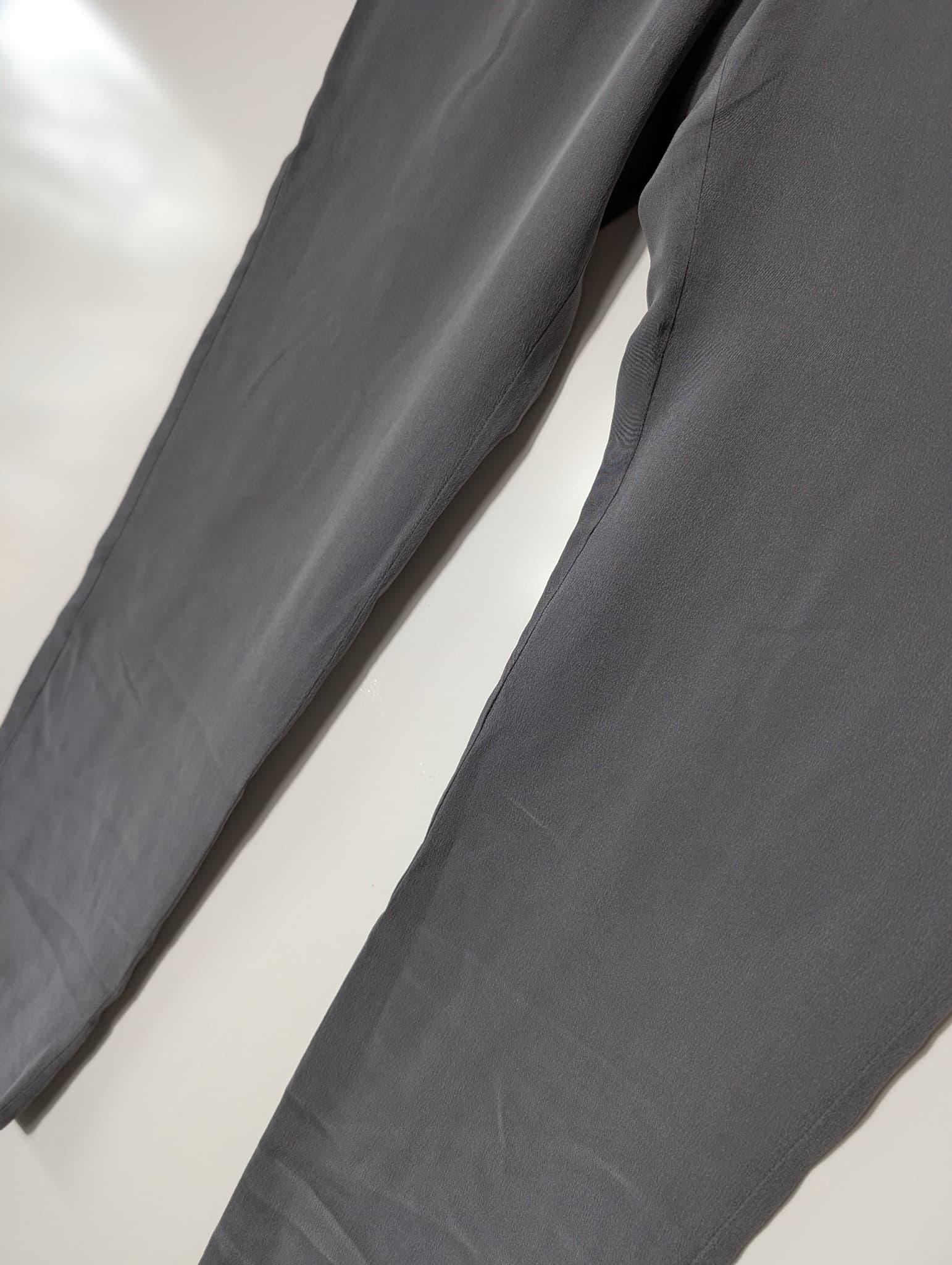 Jac+Jack Silk Trousers Grey Elastic Waist — photo 3 of 6