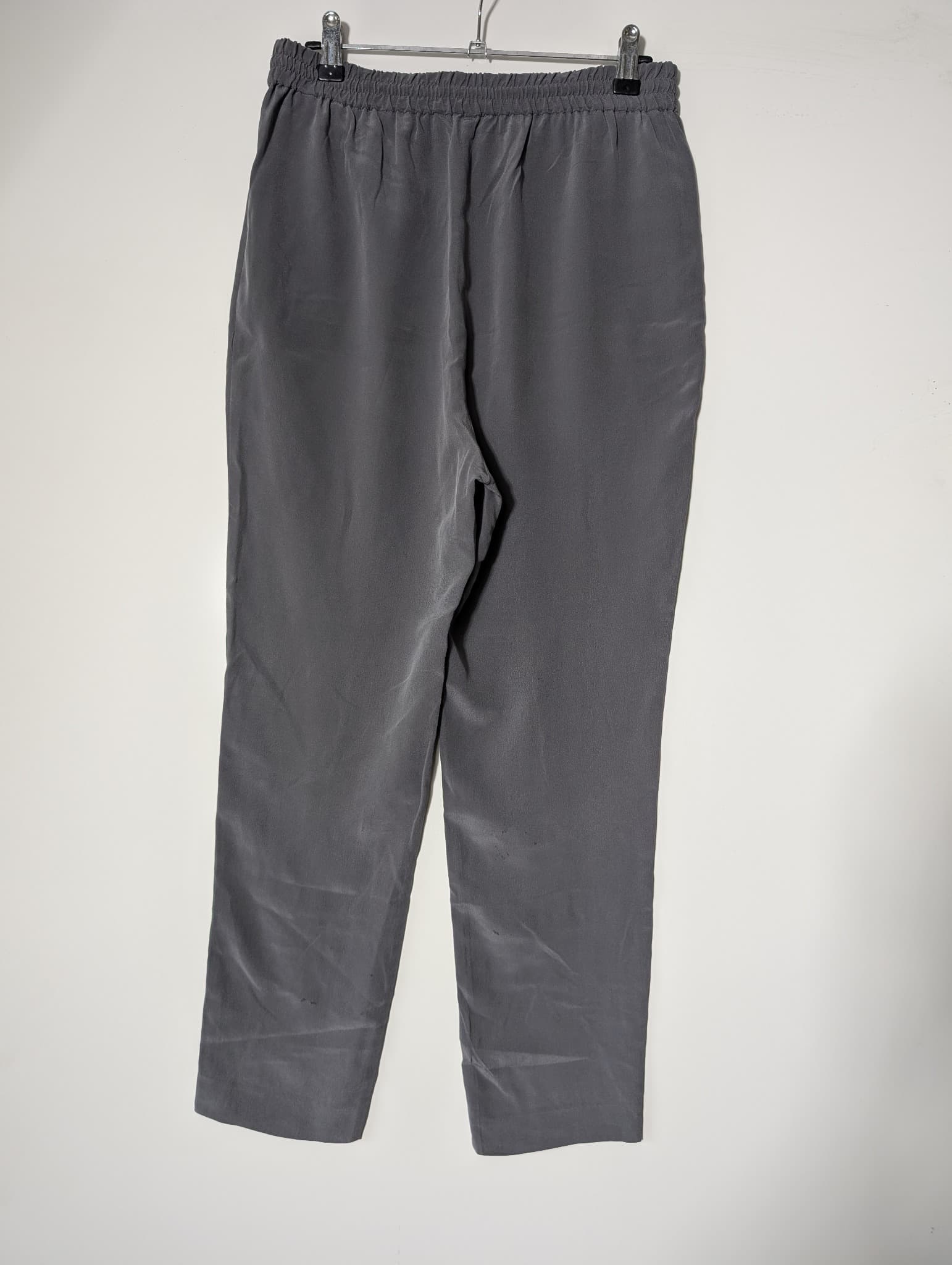 Jac+Jack Silk Trousers Grey Elastic Waist — photo 4 of 6