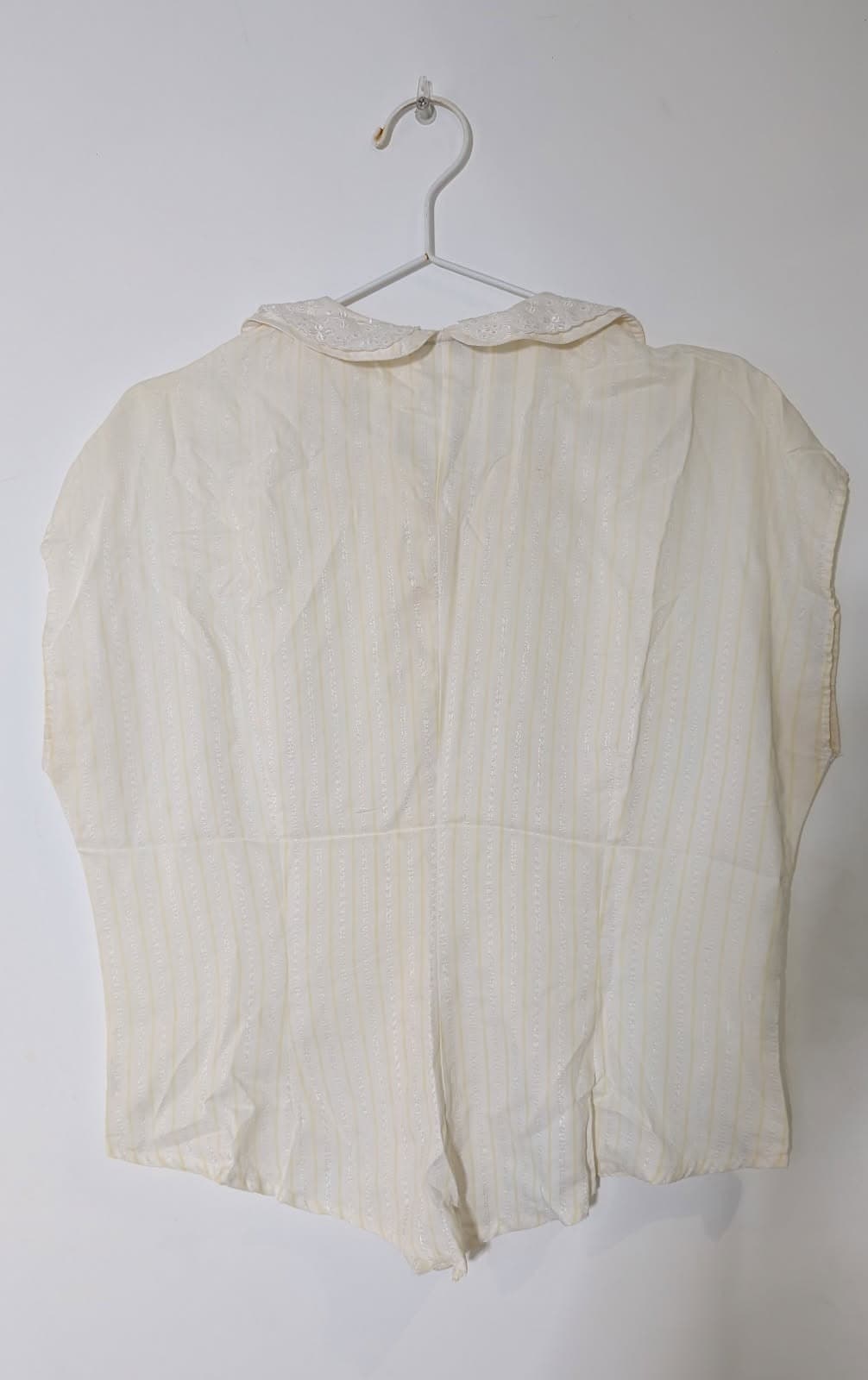 Jacques Fath Paris Vintage Embroidered Peter Pan Collar Blouse — photo 2 of 5