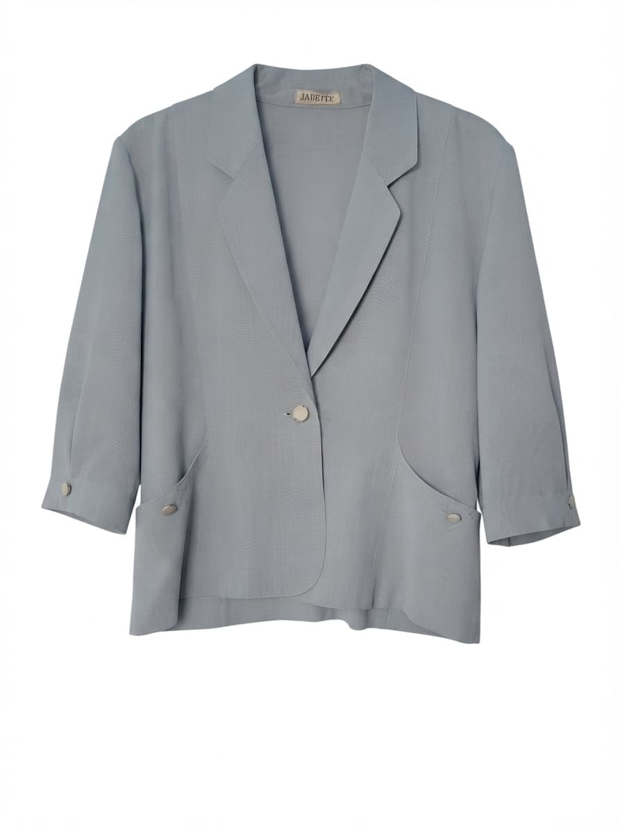 Jadeite Vintage Blazer Light Blue 3/4 Sleeve Size 15 — photo 1 of 7