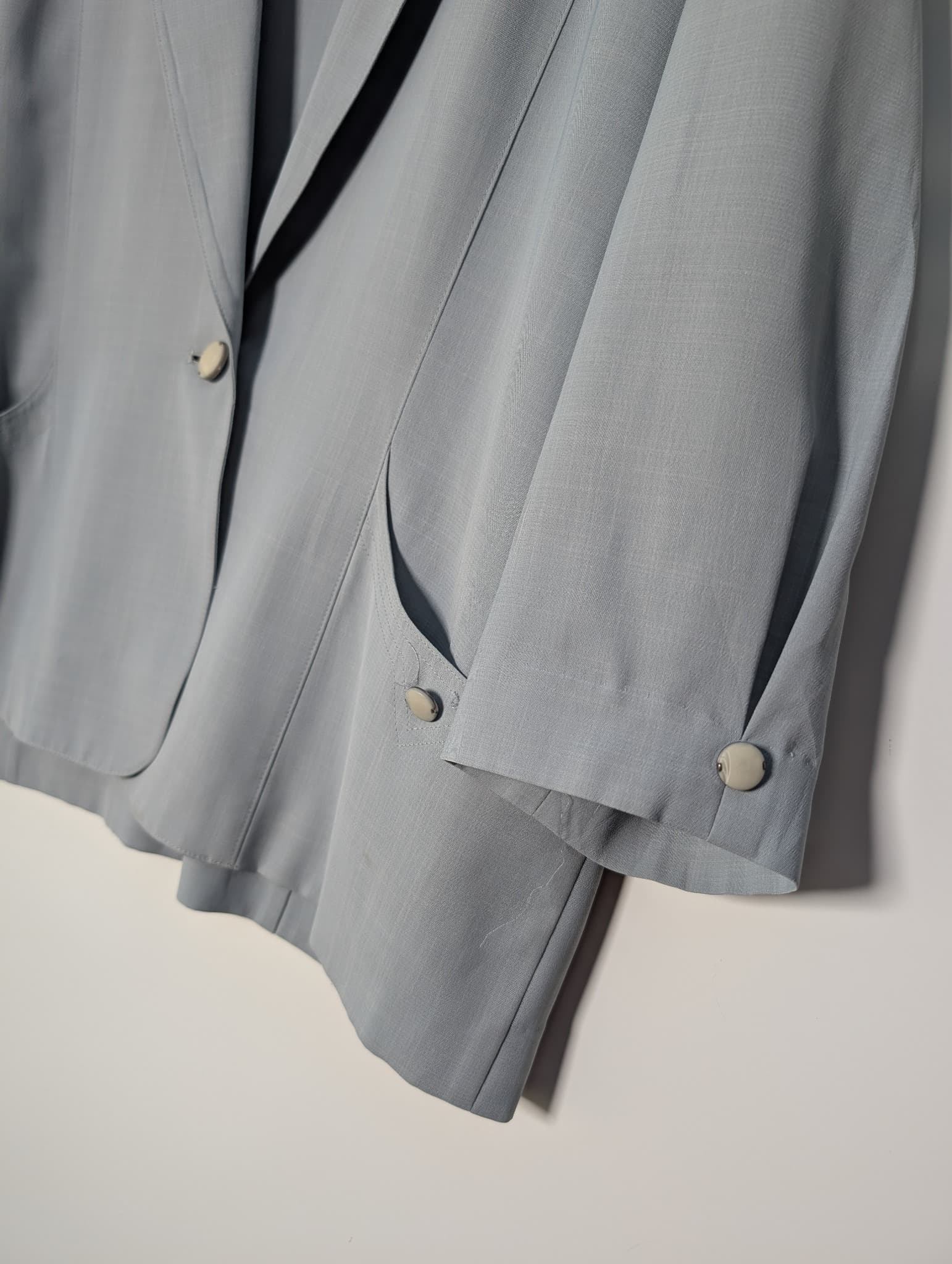 Jadeite Vintage Blazer Light Blue 3/4 Sleeve Size 15 — photo 2 of 7