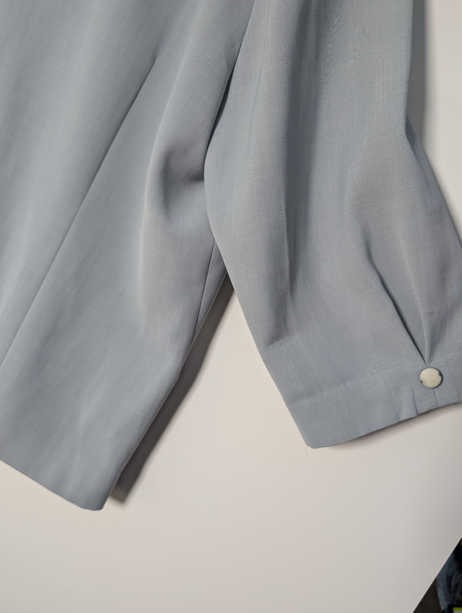 Jadeite Vintage Blazer Light Blue 3/4 Sleeve Size 15 — photo 4 of 7