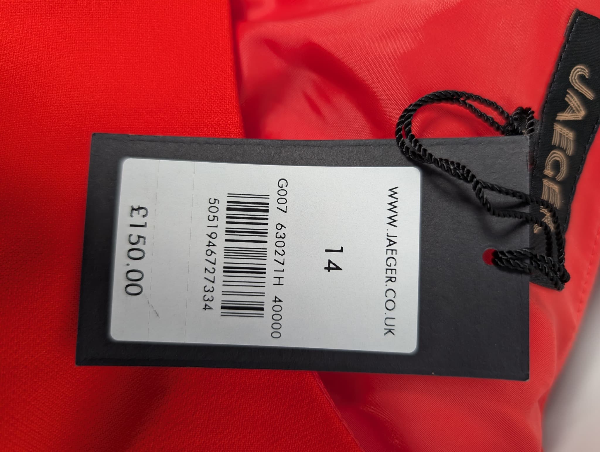 Jaeger Red Sheath Dress 3/4 Sleeve UK 14 — photo 7 of 9