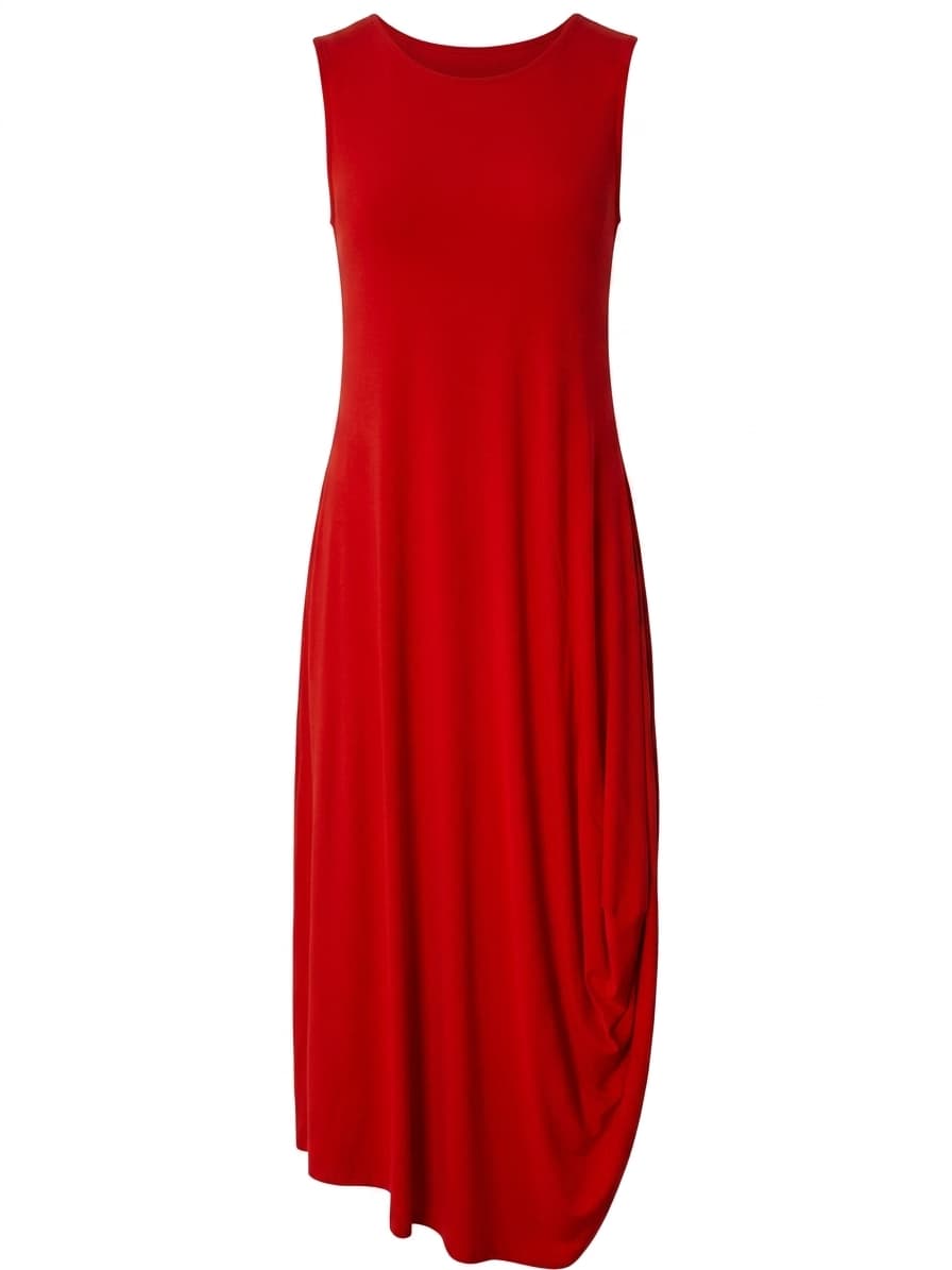 Jerseygirl Sleeveless Asymmetric Hem Maxi Dress Red Size 8 — photo 1 of 4
