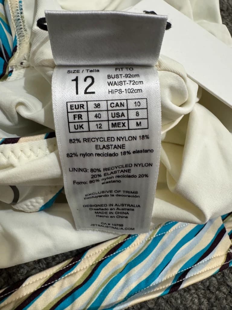 Jets Australia One-Piece Swimsuit Black Size 12 — photo 9 of 13