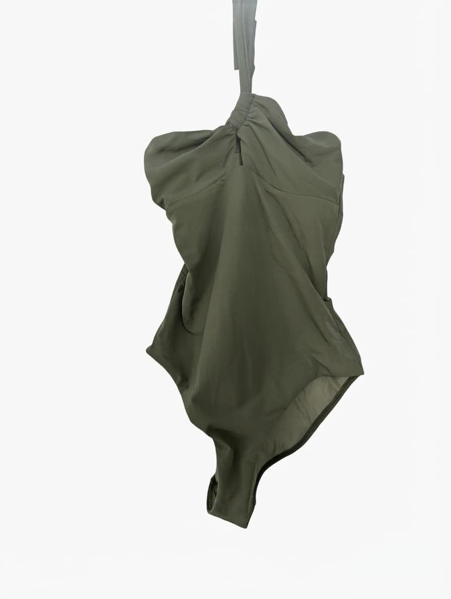 JETS Halter Neck One-Piece Swimsuit Olive Green AU 12 — photo 1 of 8