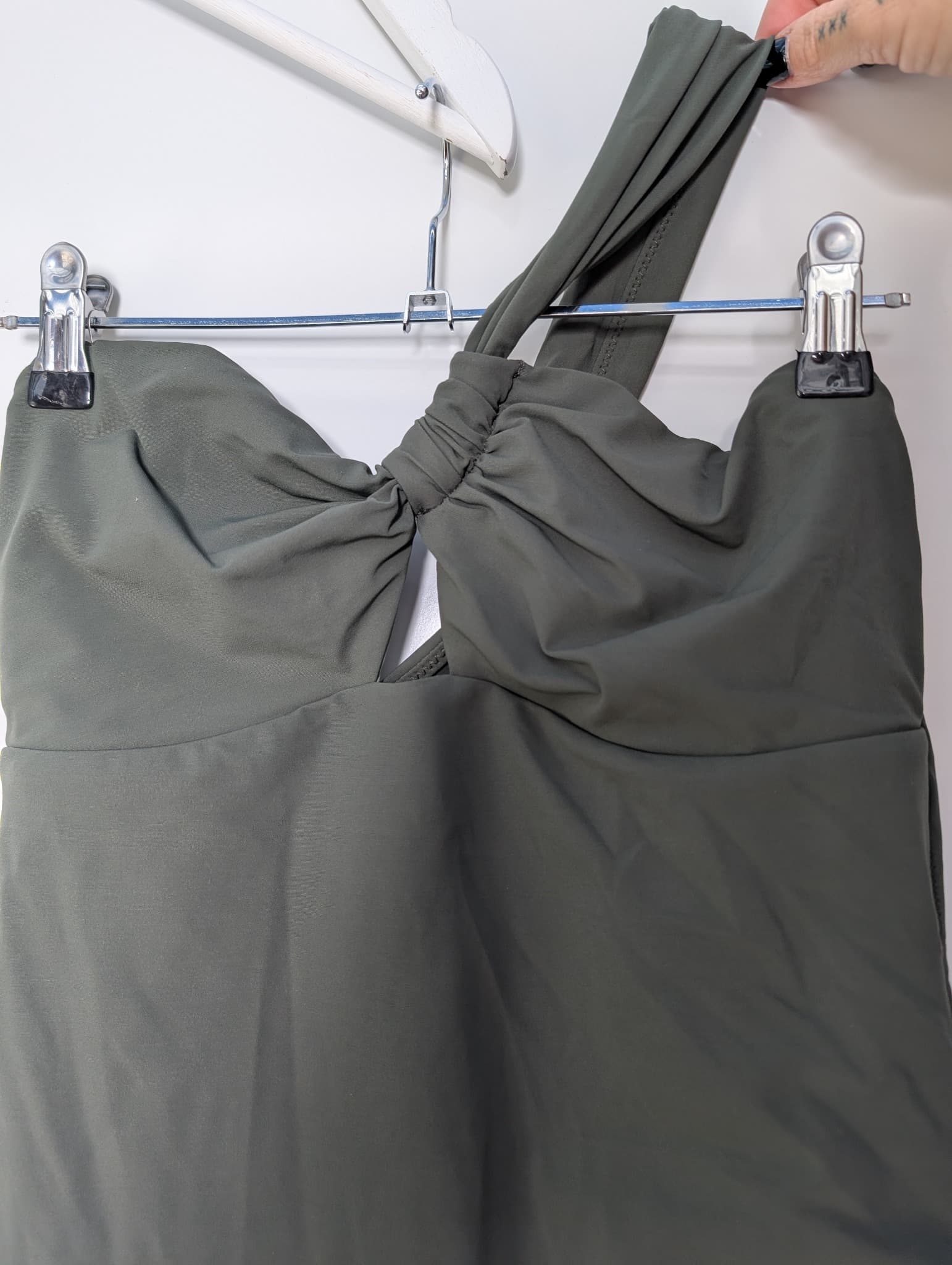 JETS Halter Neck One-Piece Swimsuit Olive Green AU 12 — photo 2 of 8