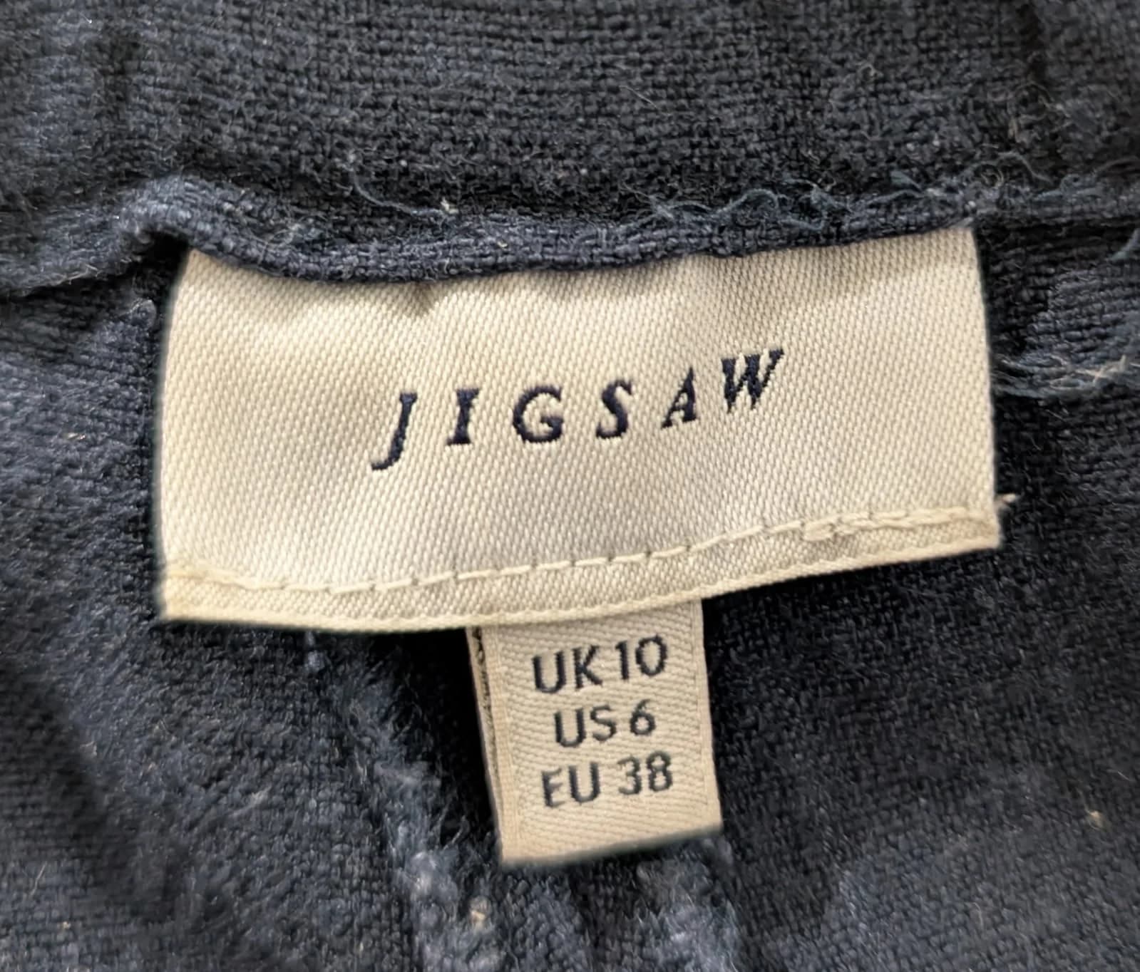 Jigsaw Dark Navy Blue Trousers with Side Stripe Detail — photo 5 of 5