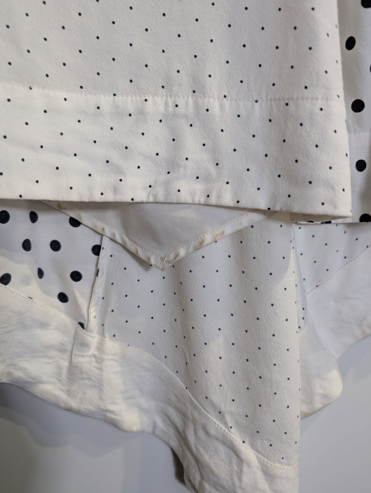 Jigsaw Polka Dot Viscose Midi Skirt Cream & Black UK 10 — photo 4 of 7
