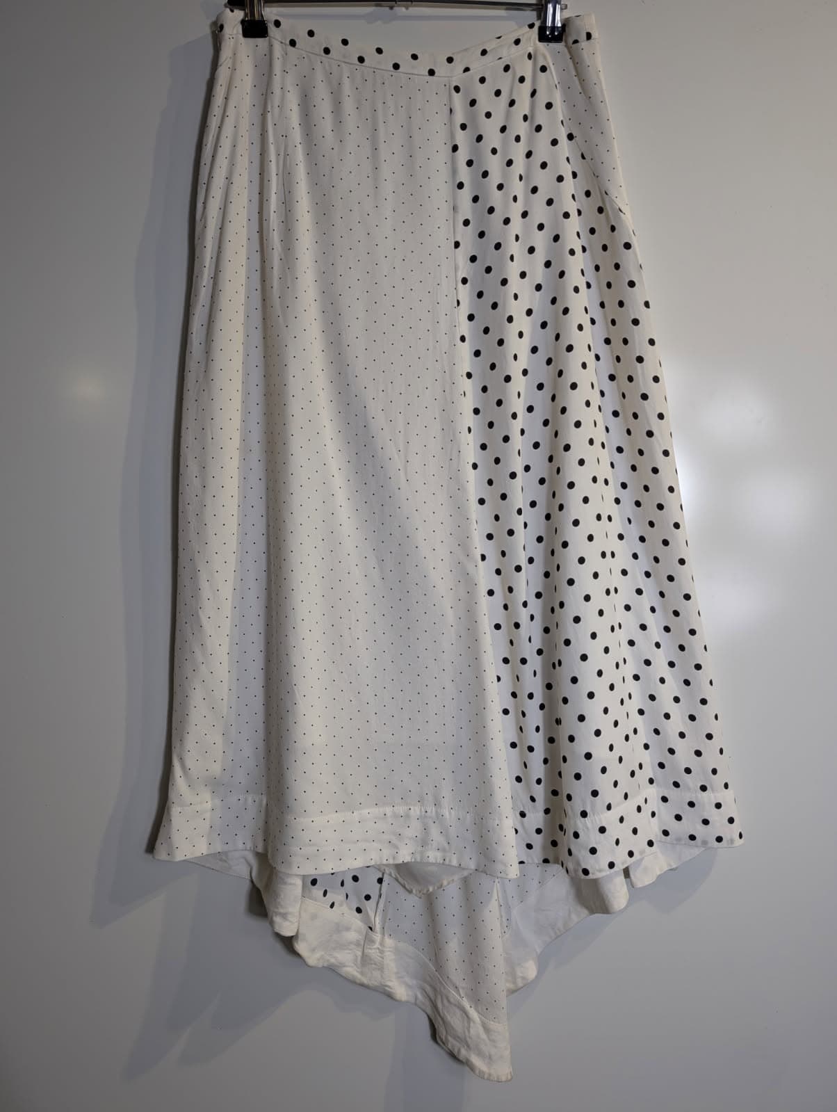 Jigsaw Polka Dot Viscose Midi Skirt Cream & Black UK 10 — photo 6 of 7