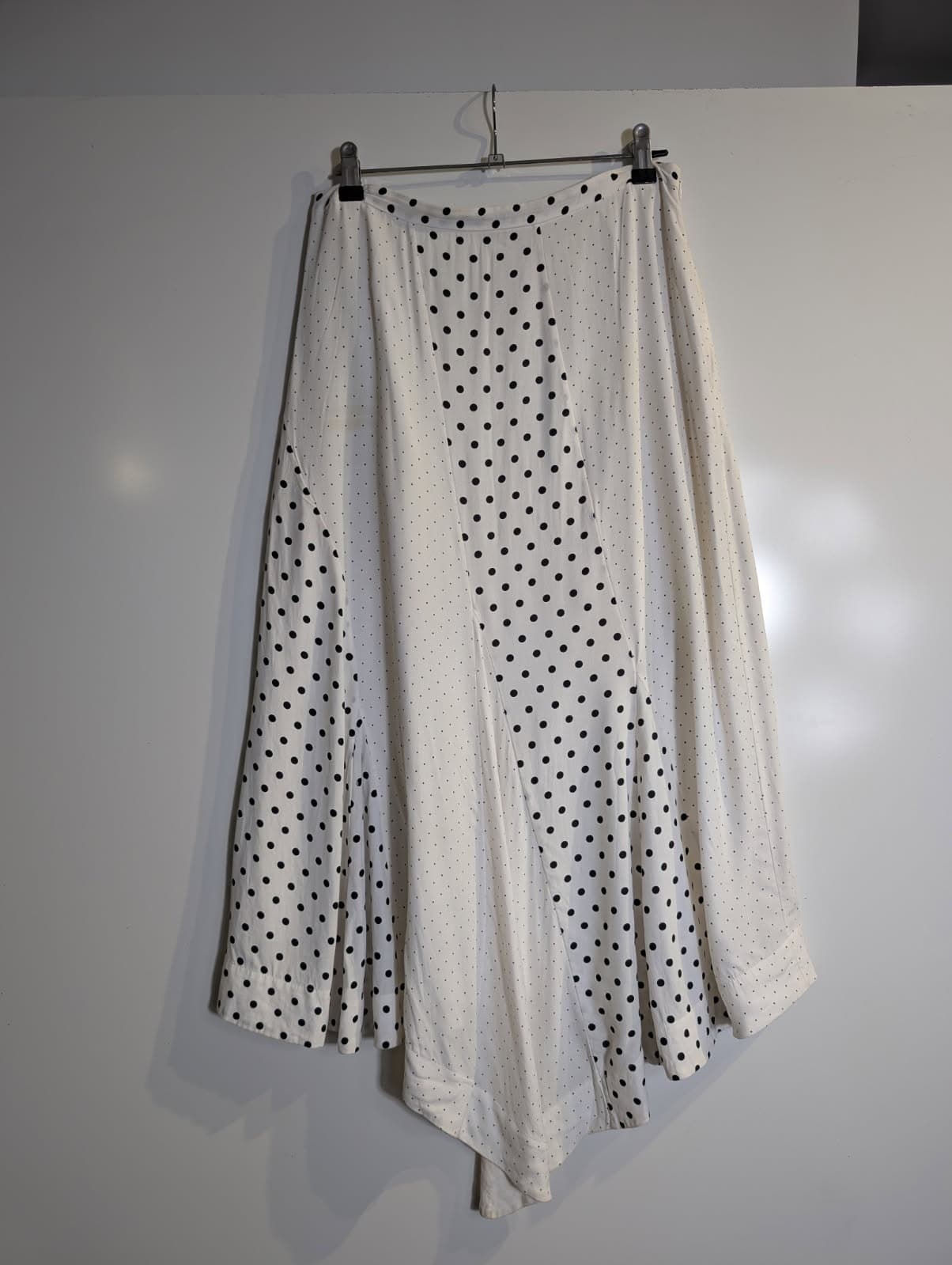 Jigsaw Polka Dot Viscose Midi Skirt Cream & Black UK 10 — photo 2 of 7