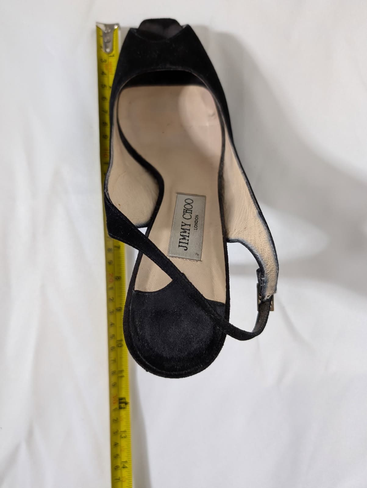 Jimmy Choo Black Suede Peep Toe Slingback Platform Heels - EU 41 — photo 5 of 7