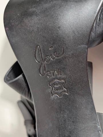 Joie Black Leather Criss-Cross Block Heel Sandals - EU 37.5 — photo 3 of 7