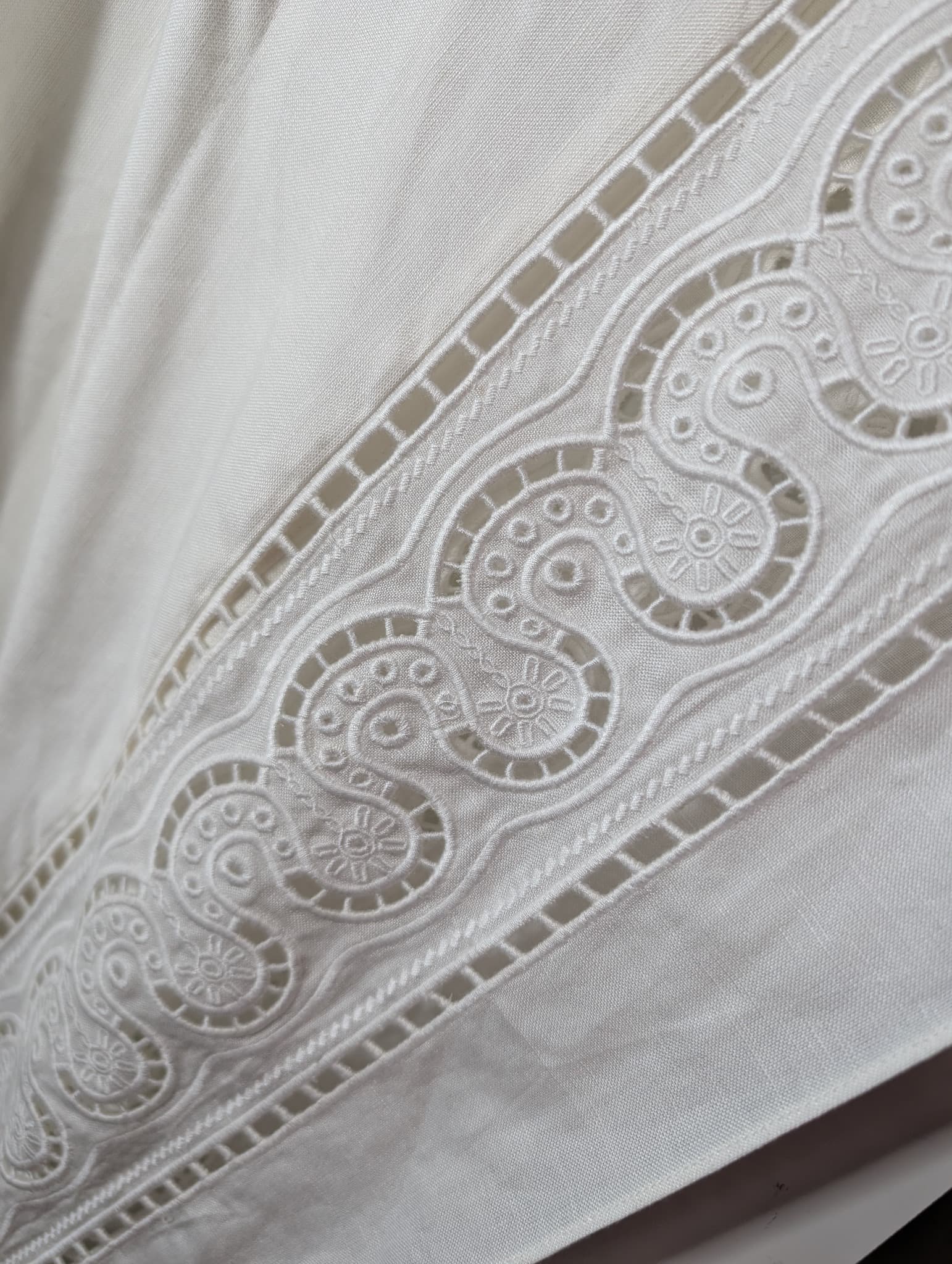 Jonathan Simkhai Lace Trim Kaftan Cover-Up White Size S — photo 2 of 9
