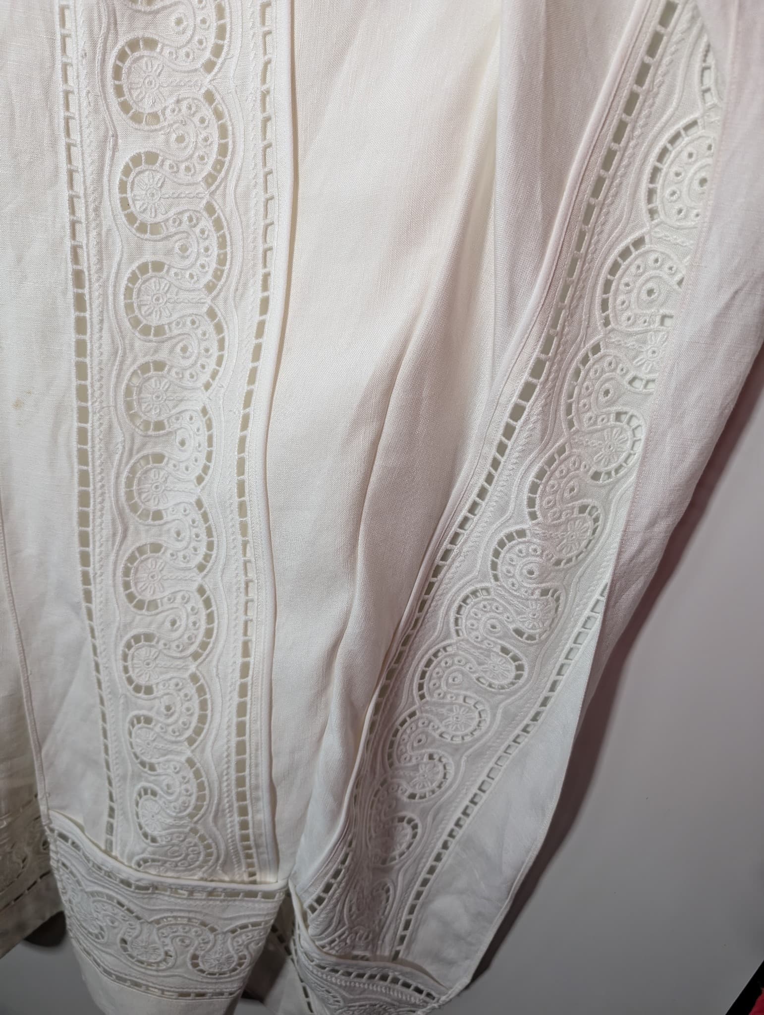 Jonathan Simkhai Lace Trim Kaftan Cover-Up White Size S — photo 9 of 9