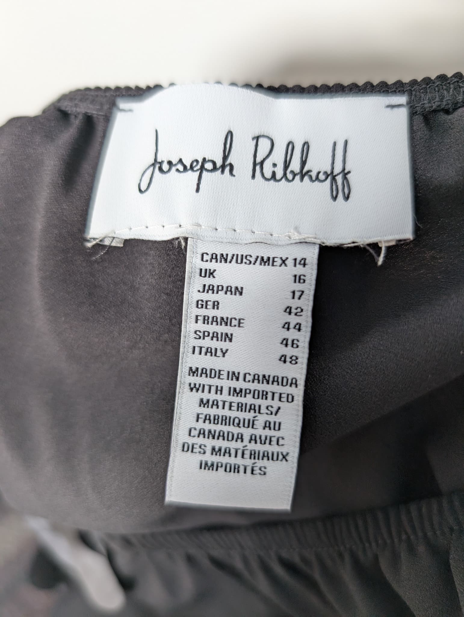 Joseph Ribkoff Black Blouse with Mesh Circle Applique Sleeves Size 14 — photo 5 of 7