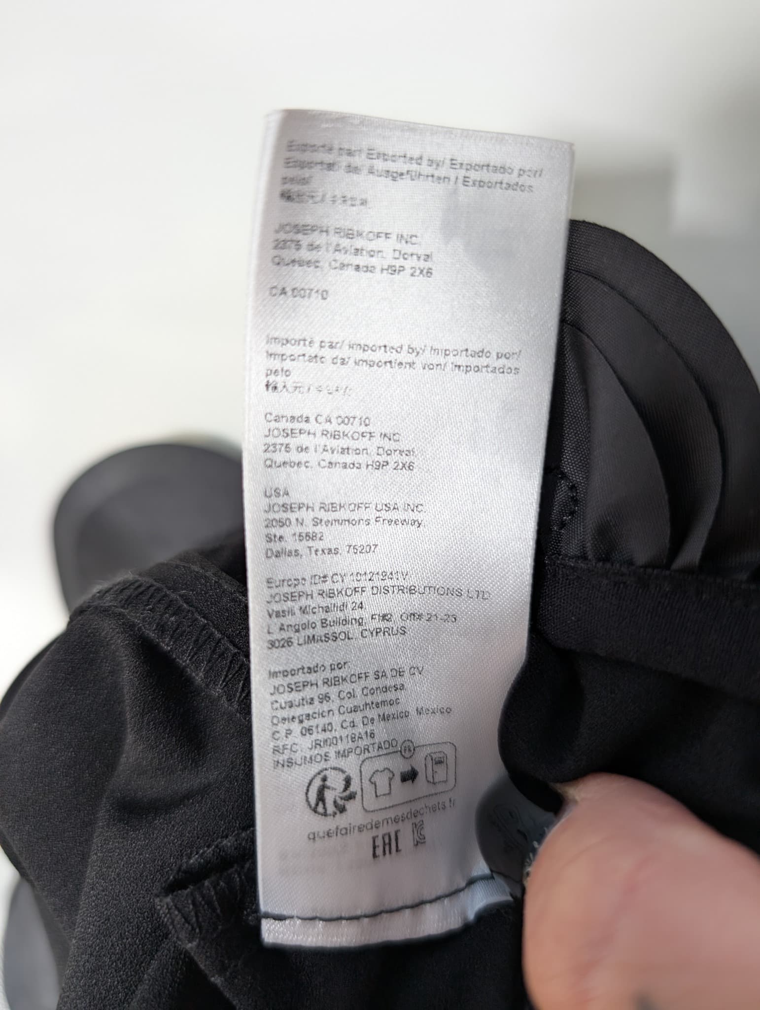 Joseph Ribkoff Black Blouse with Mesh Circle Applique Sleeves Size 14 — photo 7 of 7
