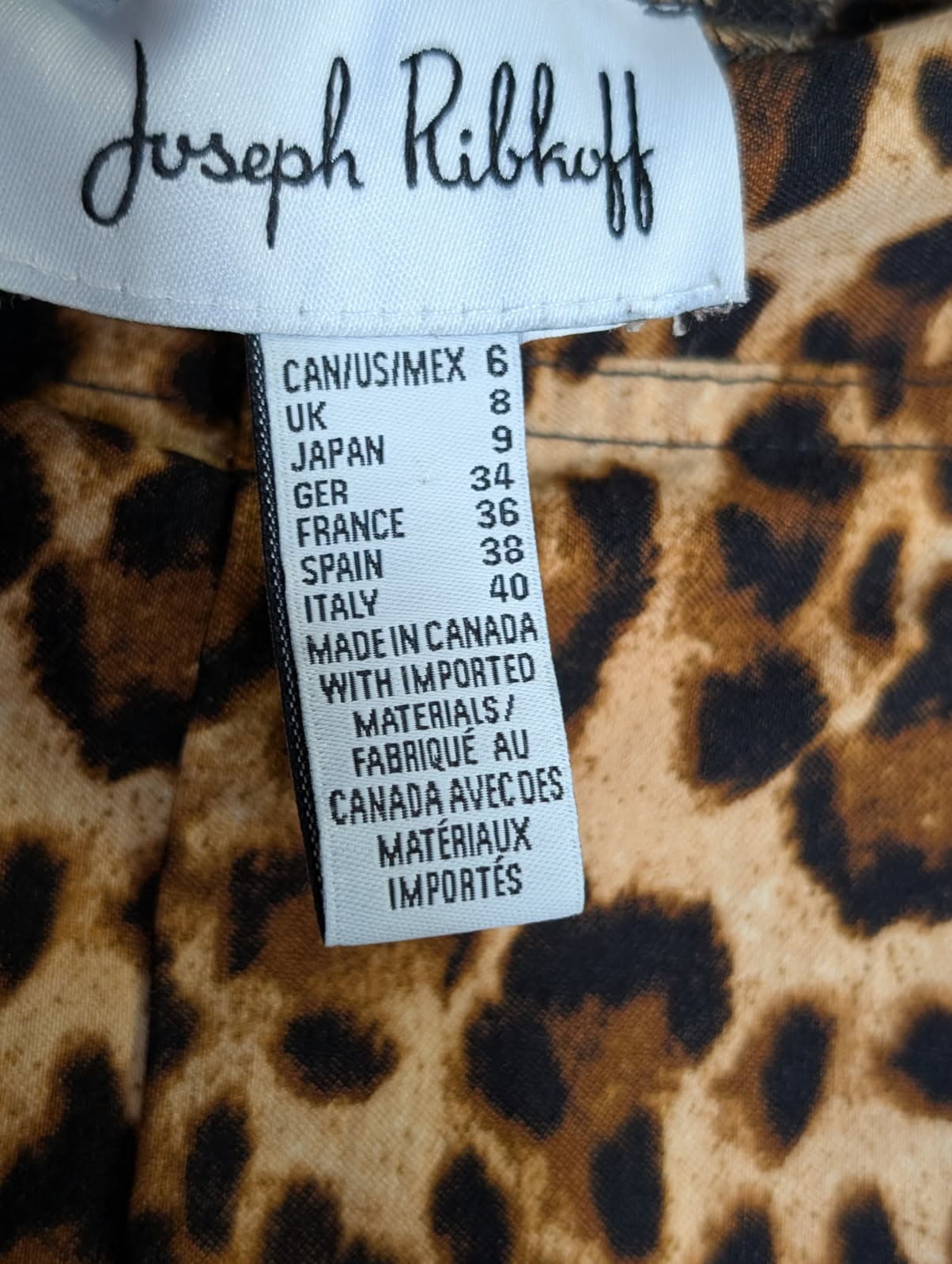 Joseph Ribkoff Leopard Print Pants - Side Stripe Detail US 6 — photo 3 of 6