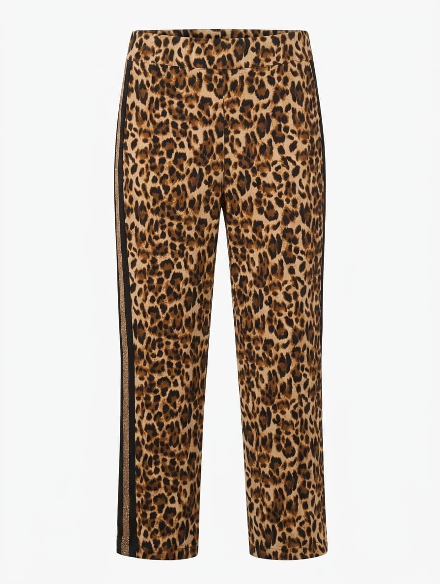 Joseph Ribkoff Leopard Print Pants - Side Stripe Detail US 6 — photo 1 of 6