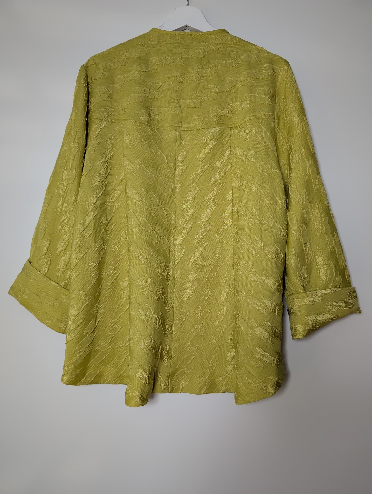 Joseph Ribkoff Open Front Jacket Lime Green Size 14 — photo 4 of 7