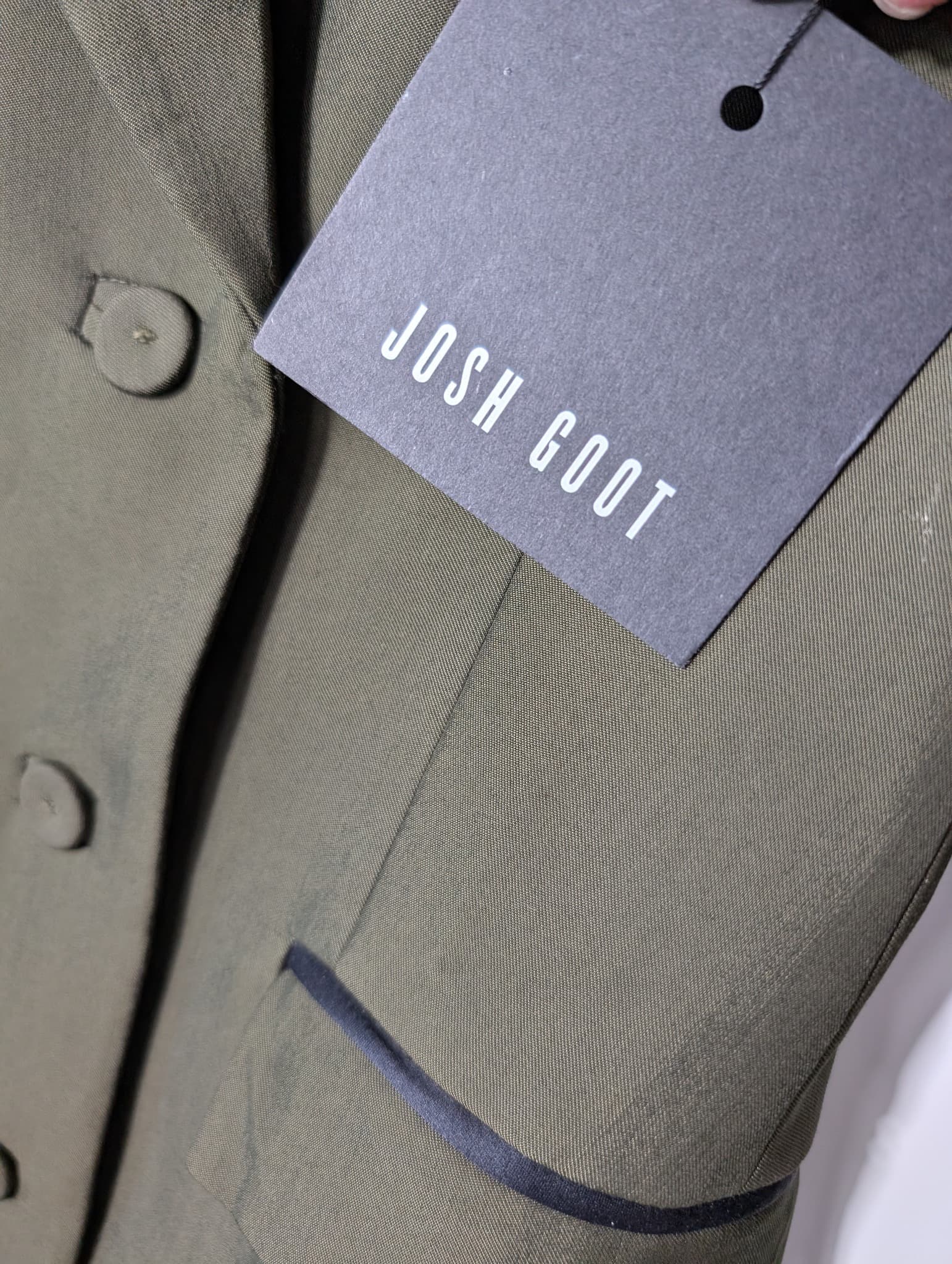 Josh Goot Double Breasted Coat Dress Olive Green Size S NWT — photo 5 of 6