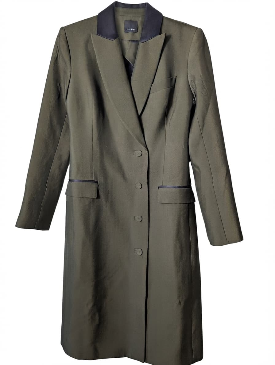 Josh Goot Double Breasted Coat Dress Olive Green Size S NWT — photo 1 of 6