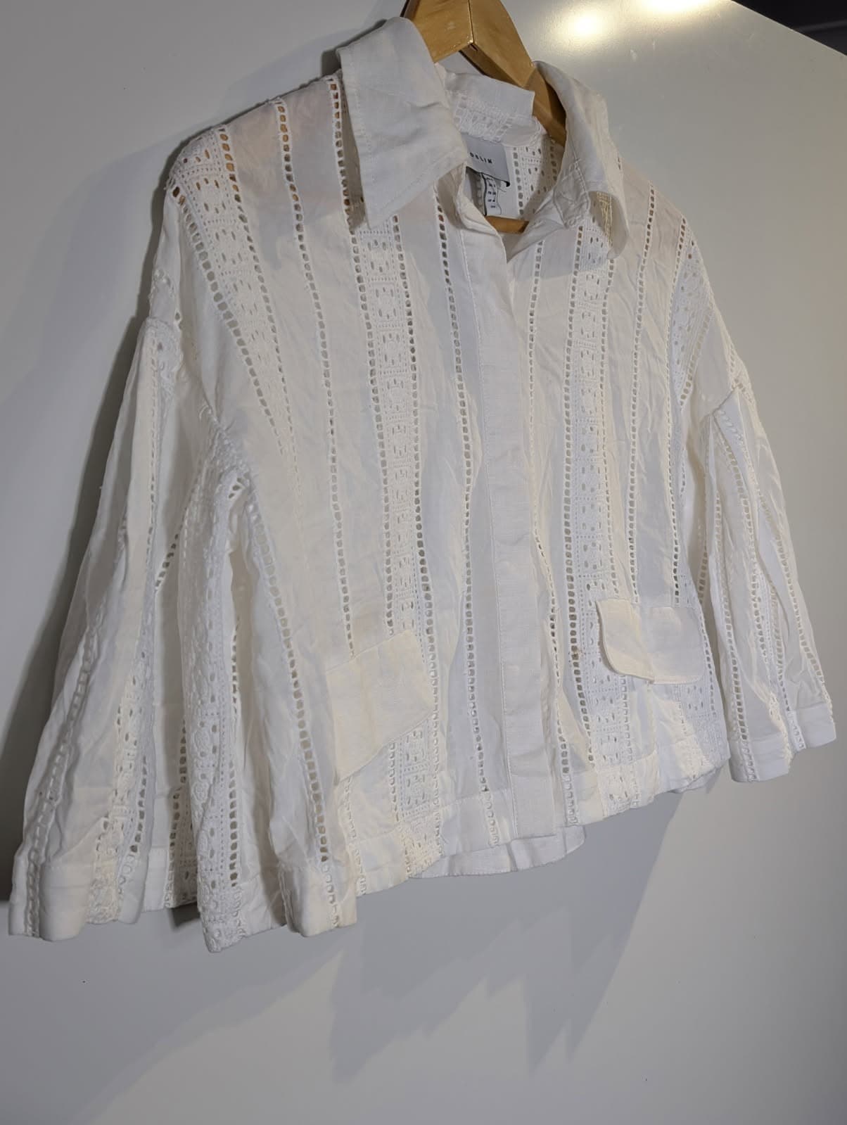 Joslin Studio Broderie Anglaise Button-Down Shirt White Women's AU 6 — photo 5 of 7
