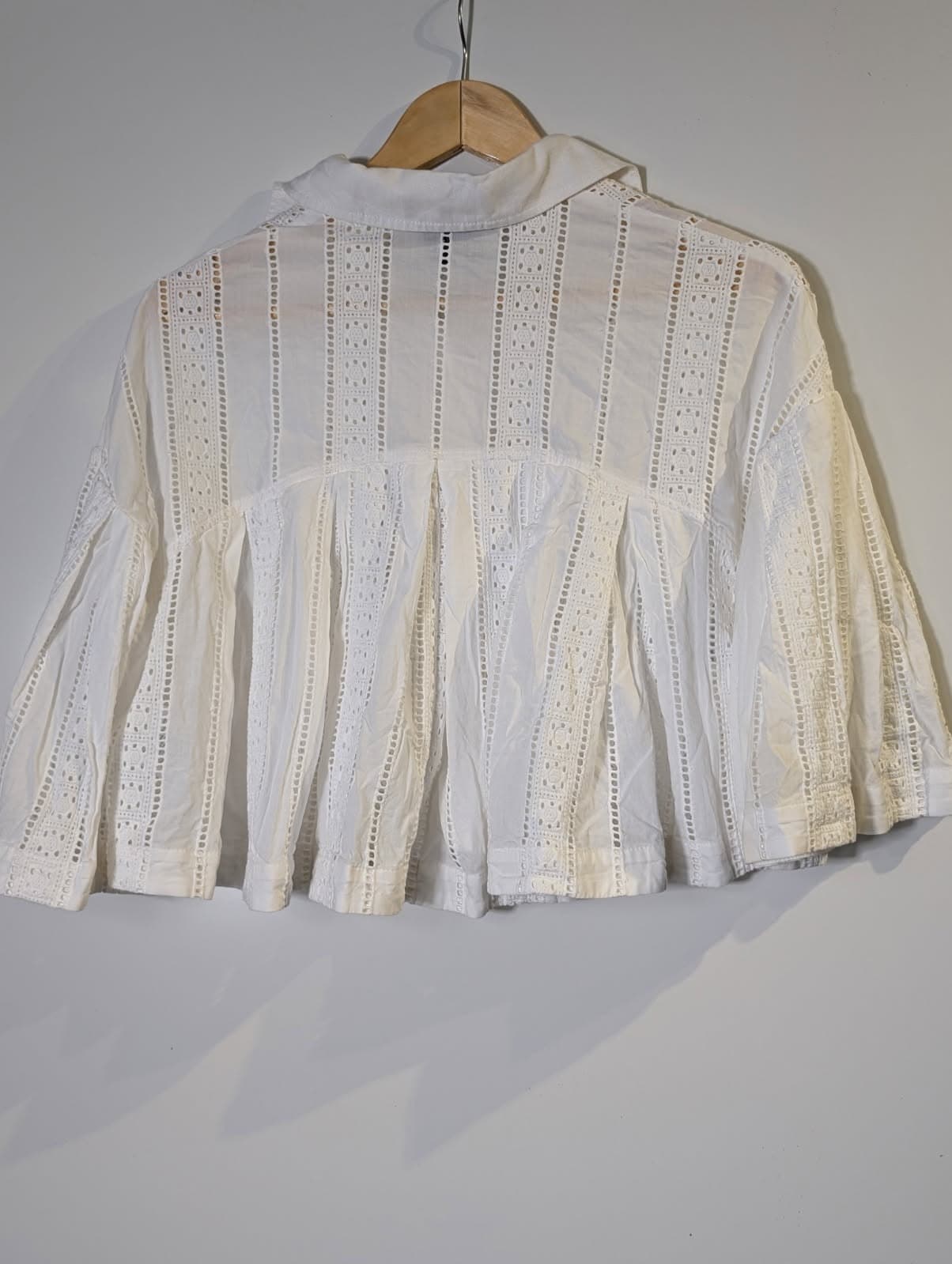 Joslin Studio Broderie Anglaise Button-Down Shirt White Women's AU 6 — photo 6 of 7