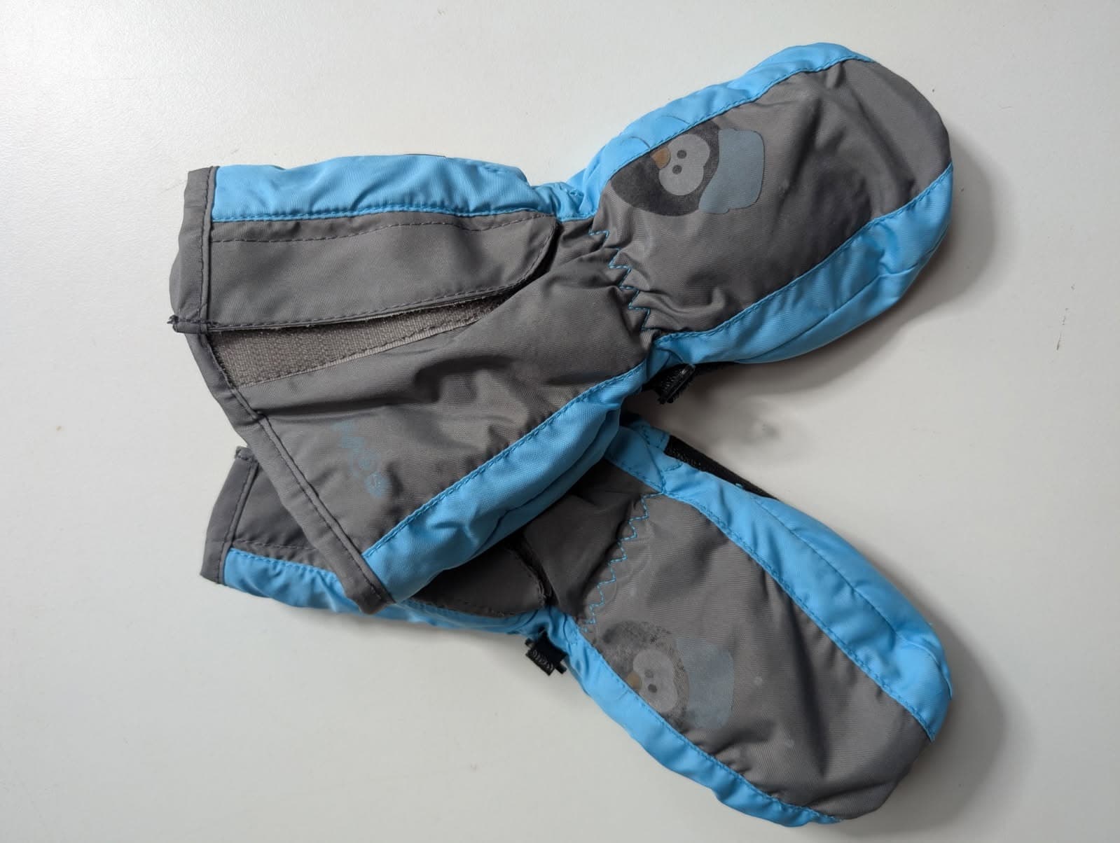 Kaos Snow-Tex Kids Winter Mittens - Blue/Grey Penguin Print Size 2XS — photo 1 of 6