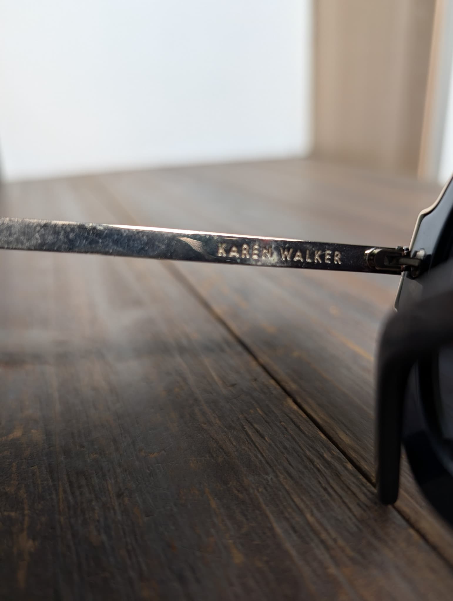 Karen Walker Deep Freeze Sunglasses Navy Blue Round Frames — photo 4 of 5