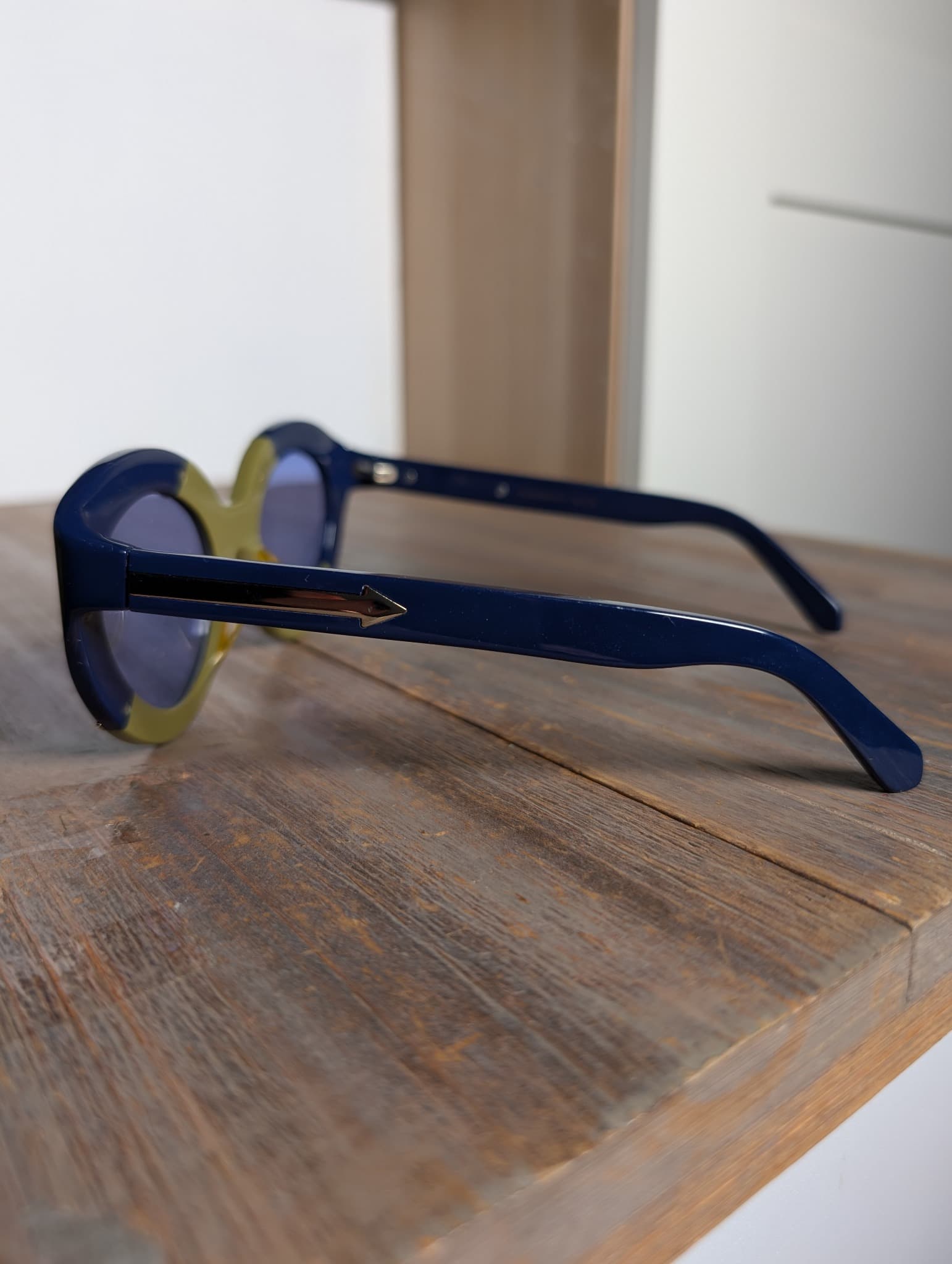 Karen Walker Flowerpatch Sunglasses Navy & Olive — photo 3 of 6